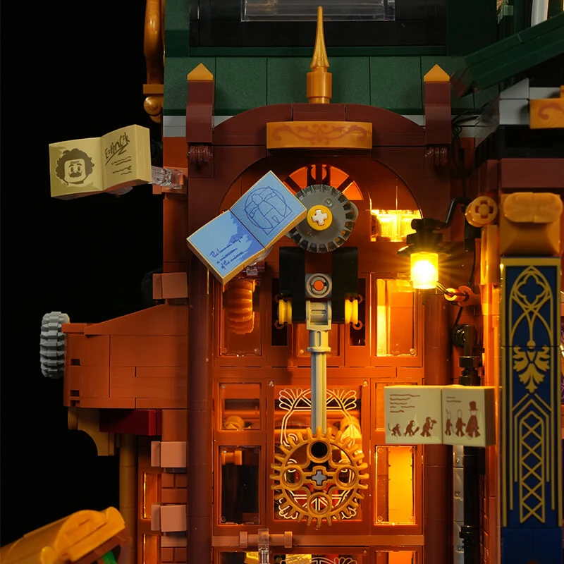 Steampunk Time Rift Library Build Set with 17 LED Lights