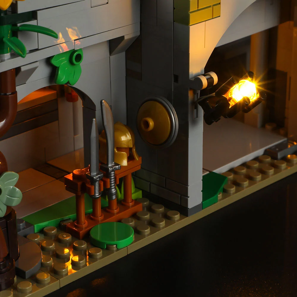 Medieval Watchtower Building Set with 10 Lighted Spots and Minifigures