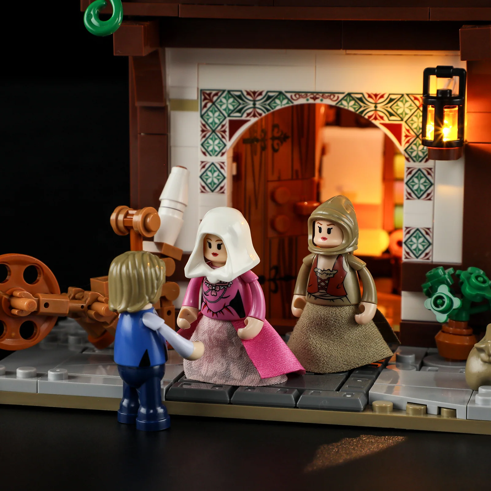 Medieval Tailor Shop Lighted Three-Floor Building Set