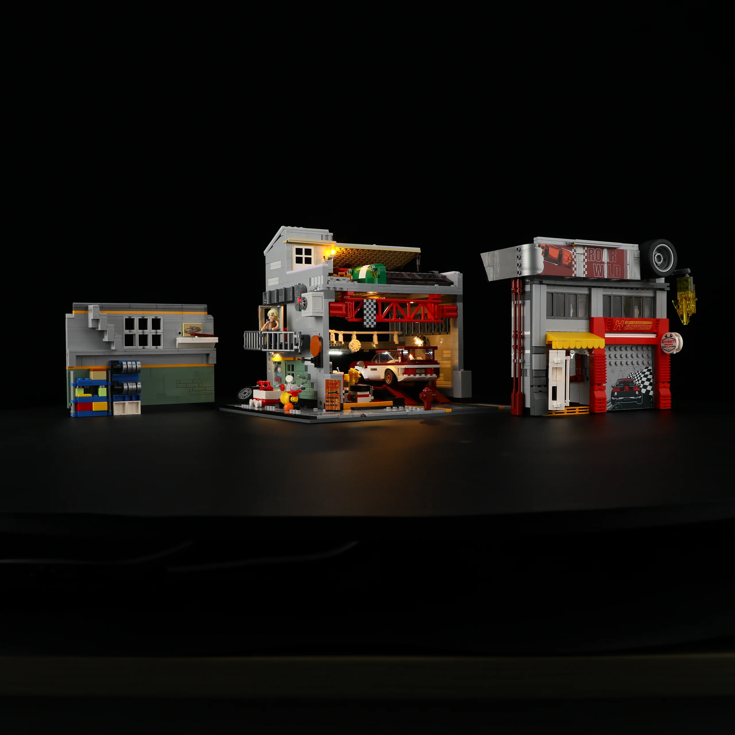 Street MOD Garage Building Set with 6-Slot Car