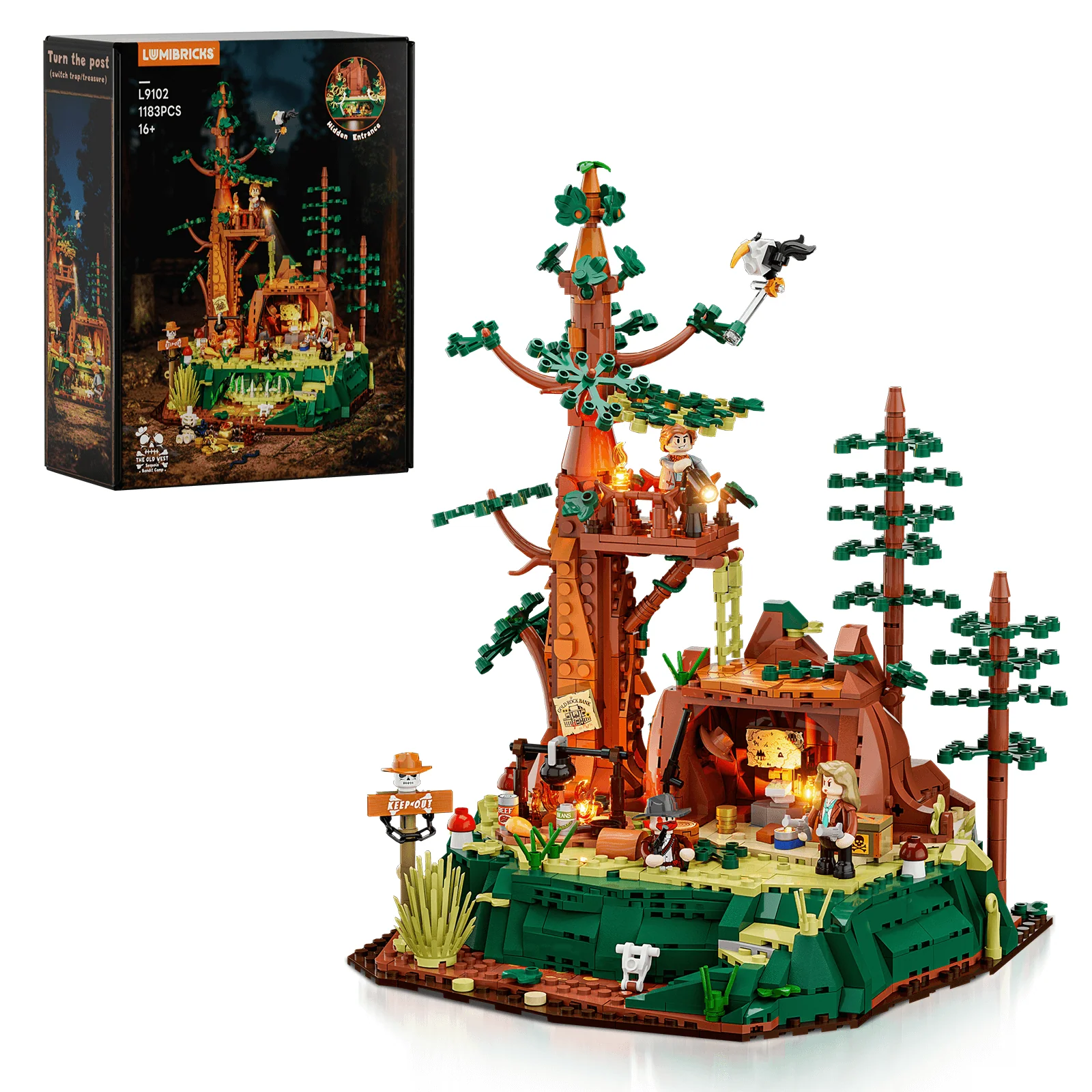 Sequoia Bandit Camp Old West Building Set with 7 LED Lights