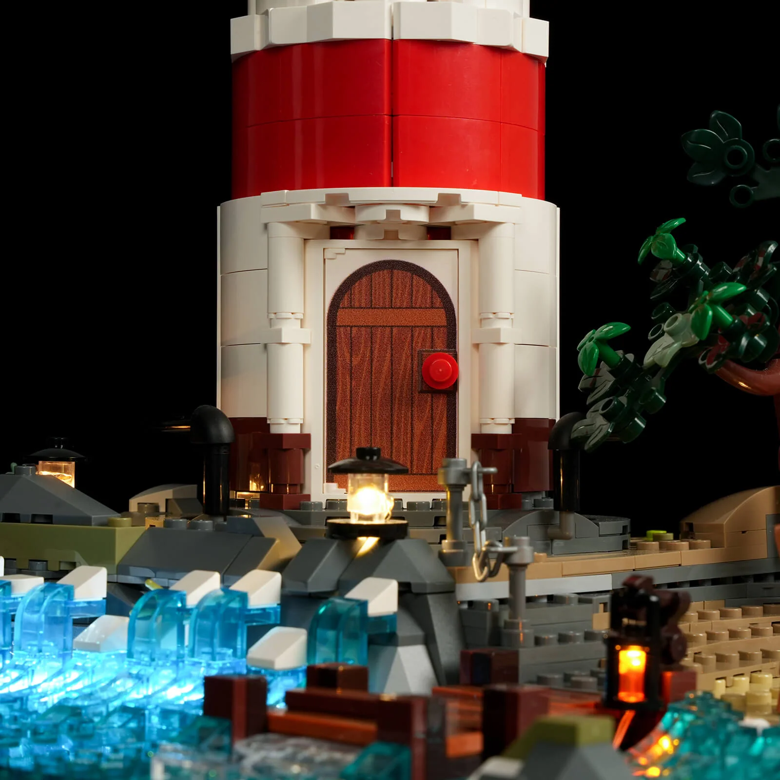 Sunrise Lighthouse 18007 海岸灯塔巡逻灯建筑套装
