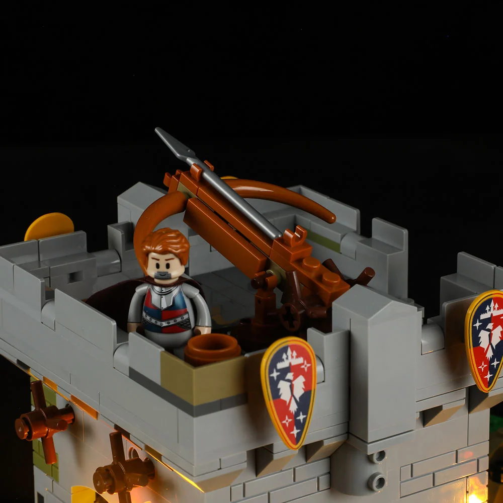 Medieval Watchtower Building Set with 10 Lighted Spots and Minifigures