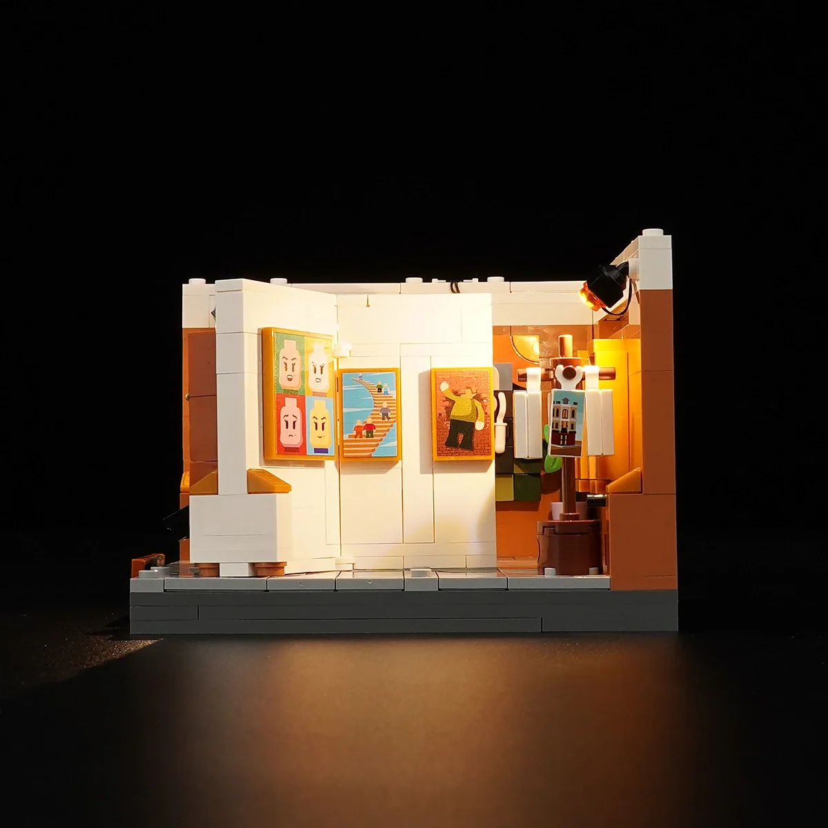 Brick Art Gallery Box 16 x 16 Museum Building Set with Lights