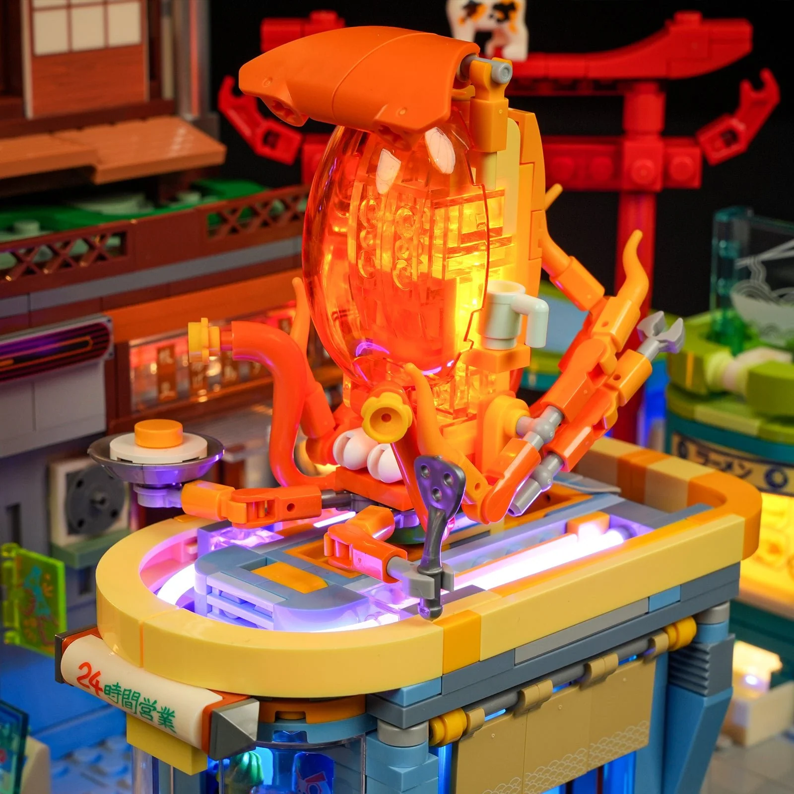 Izakaya Cyberpunk Building Set with 20 LED Lights