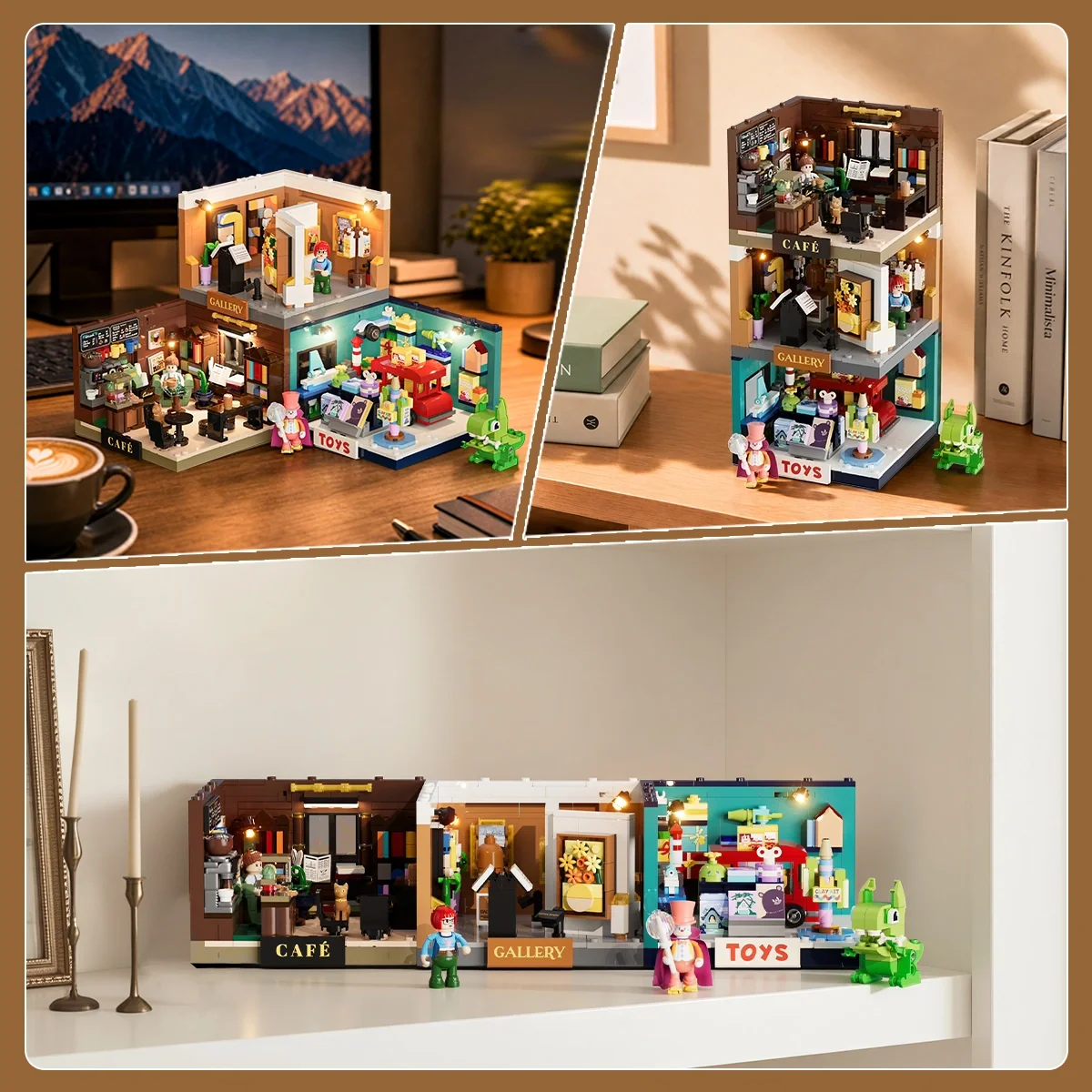 Brick Art Gallery Box 16 x 16 Museum Building Set with Lights