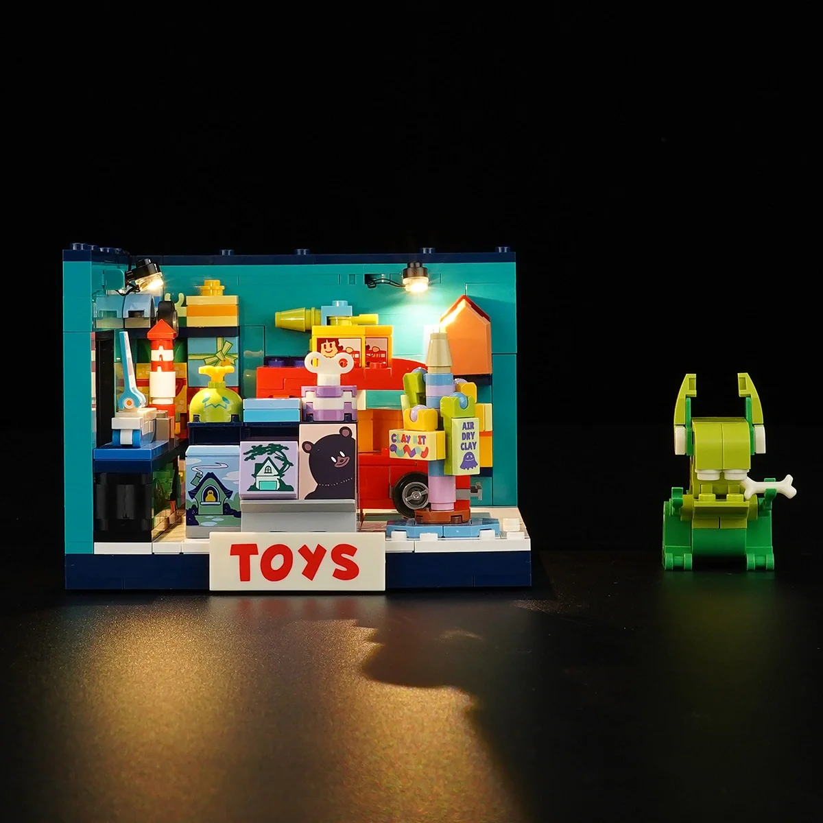 Toy Store Box 16 x 16 Two-Story Building Set with Lights
