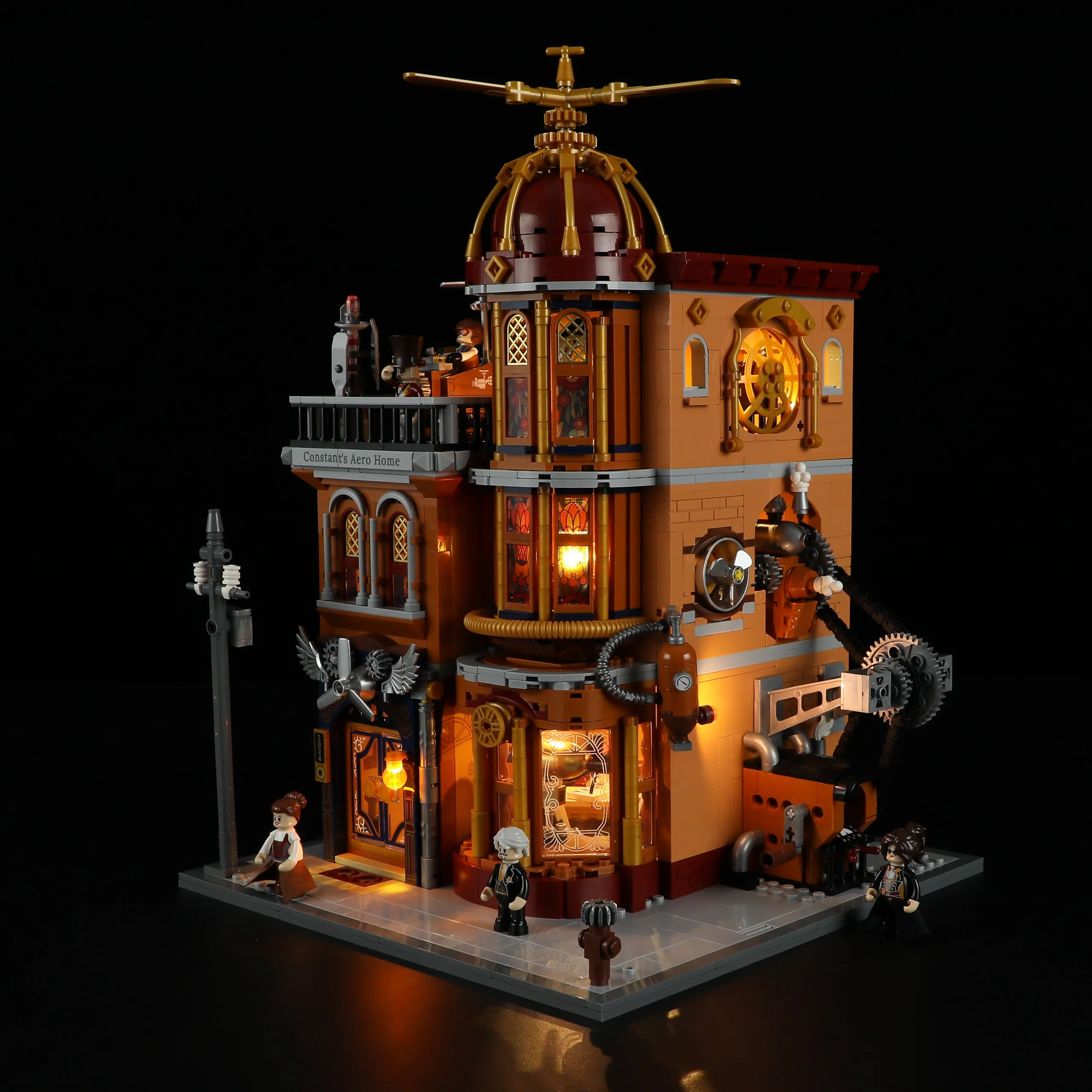 Steampunk Flying Club Building Set with Modular Baseboards