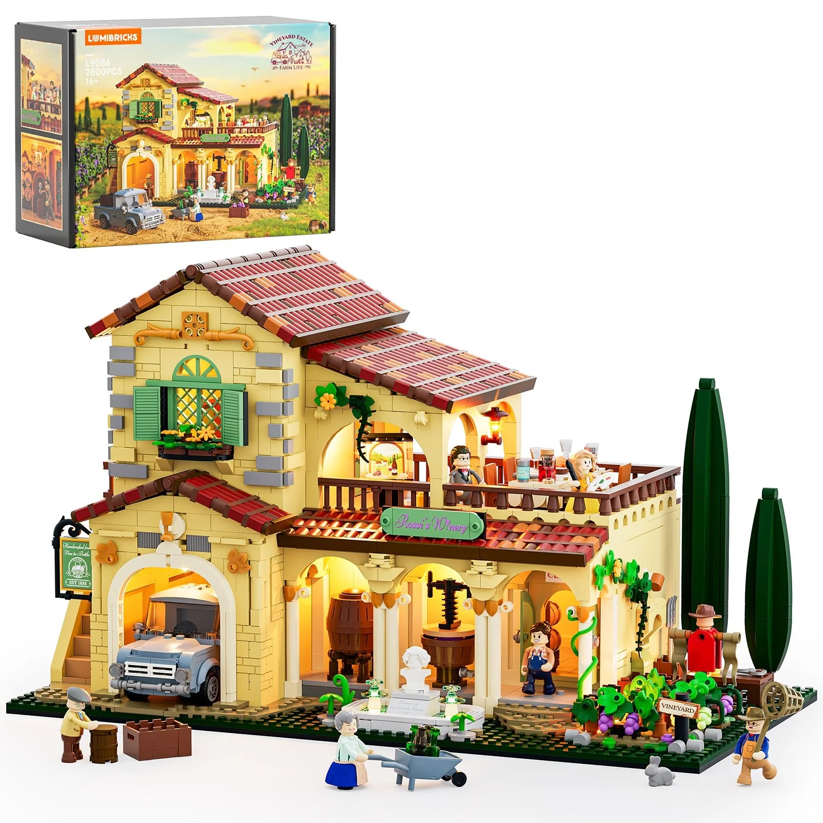 Vineyard Estate L9086 Tuscan Winery Build with 11 Lighting Scenes