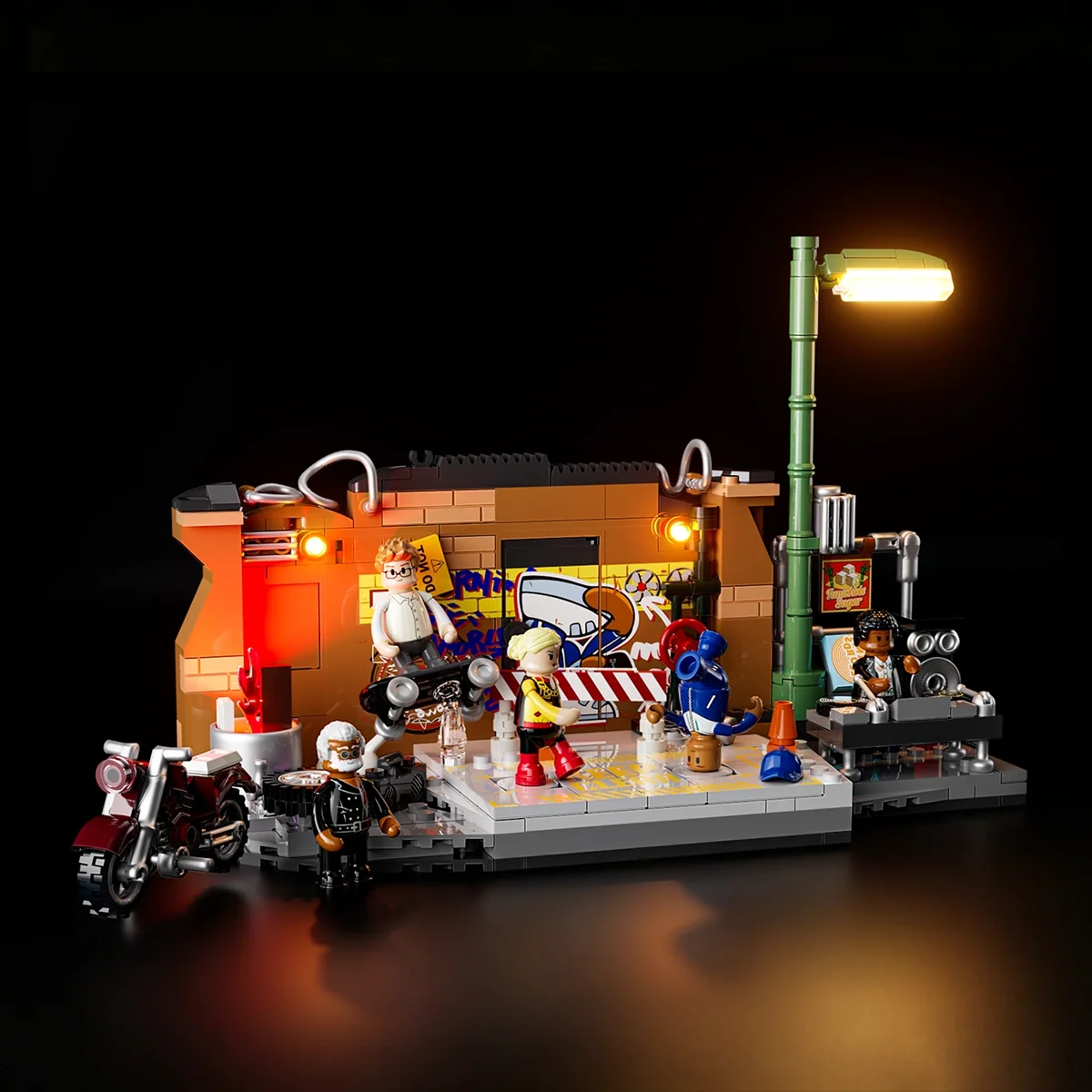 Underground Dance Battle Street Scene Building Set with Lights