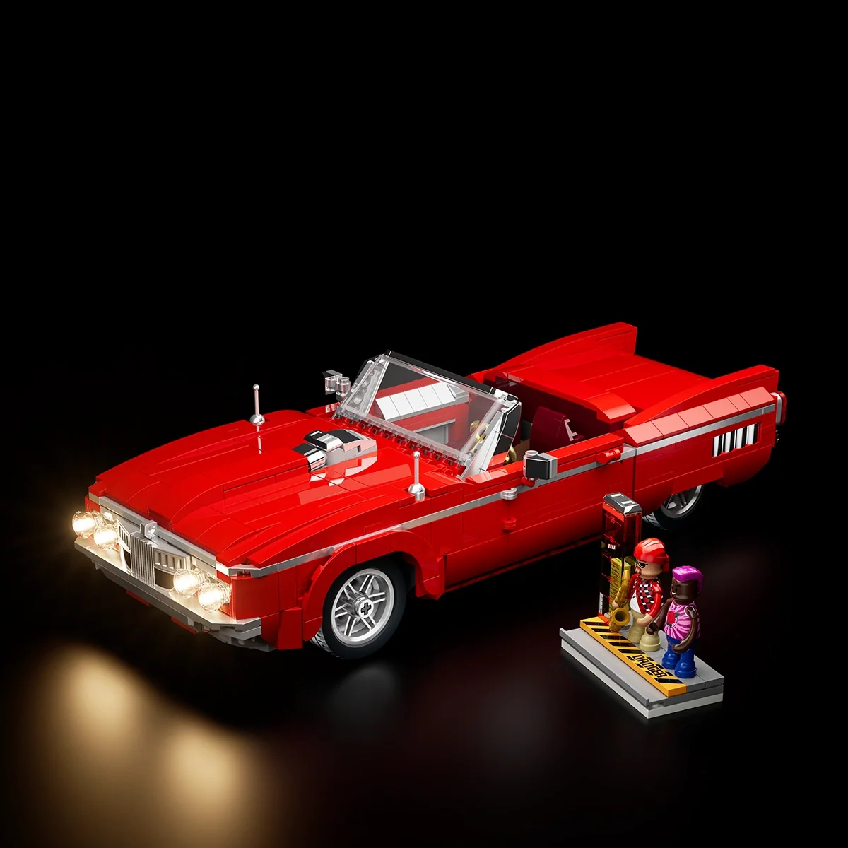 Collectible Low Rider Big Red Truck Building Set with Minifigures