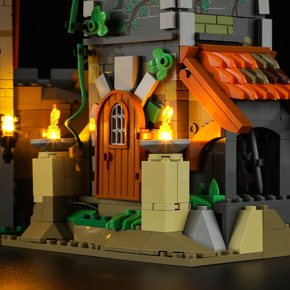 Medieval Watchtower Building Set with 10 Lighted Spots and Minifigures