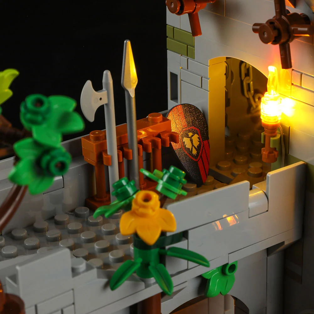 Medieval Watchtower Building Set with 10 Lighted Spots and Minifigures