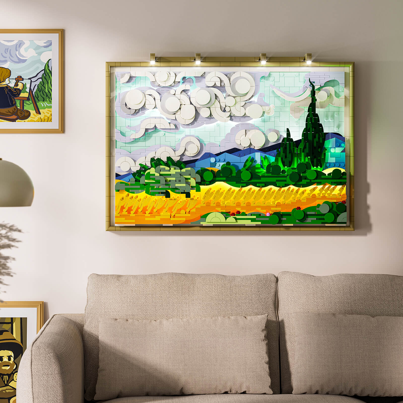 Wheat Field with Cypresses
