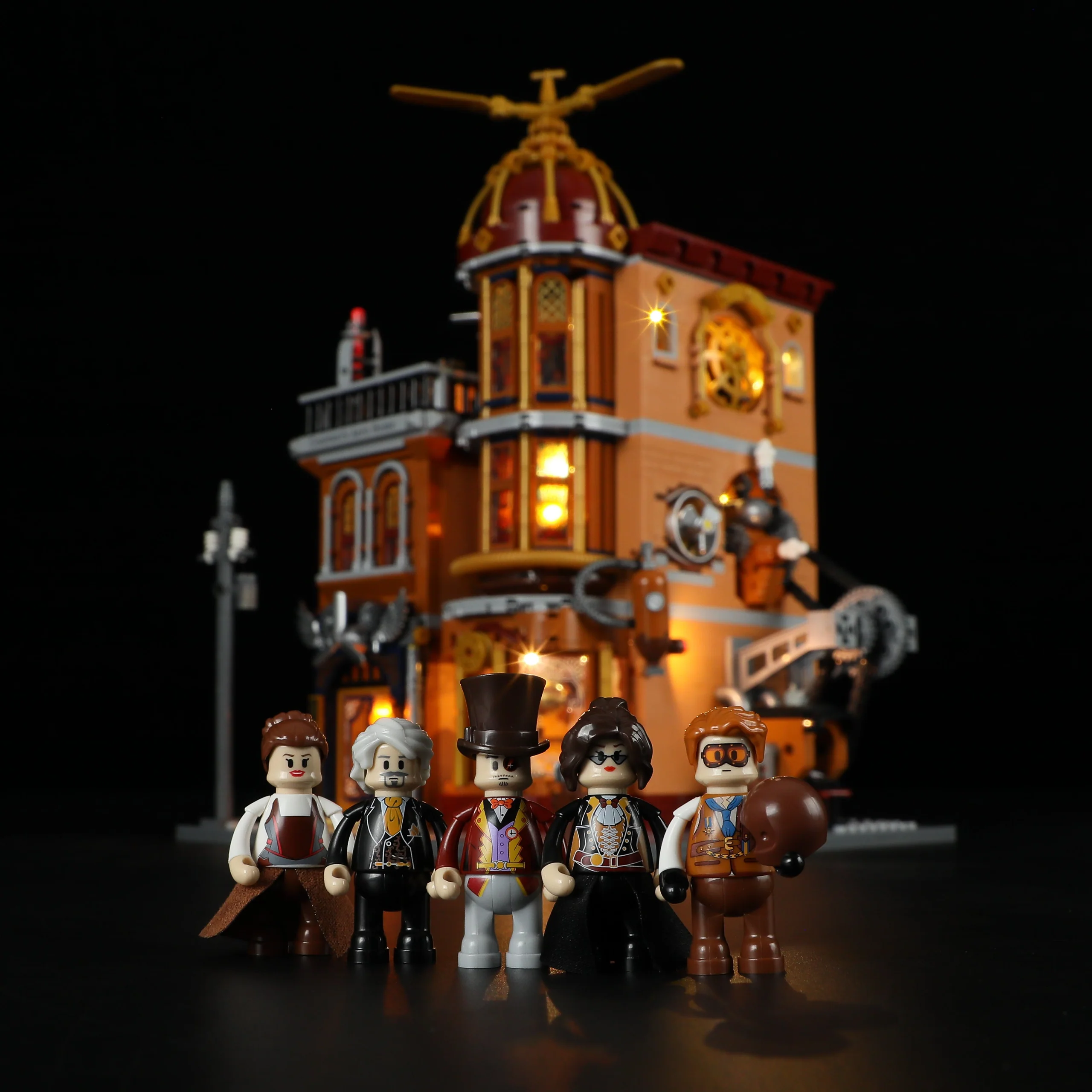Steampunk Flying Club Building Set with Modular Baseboards