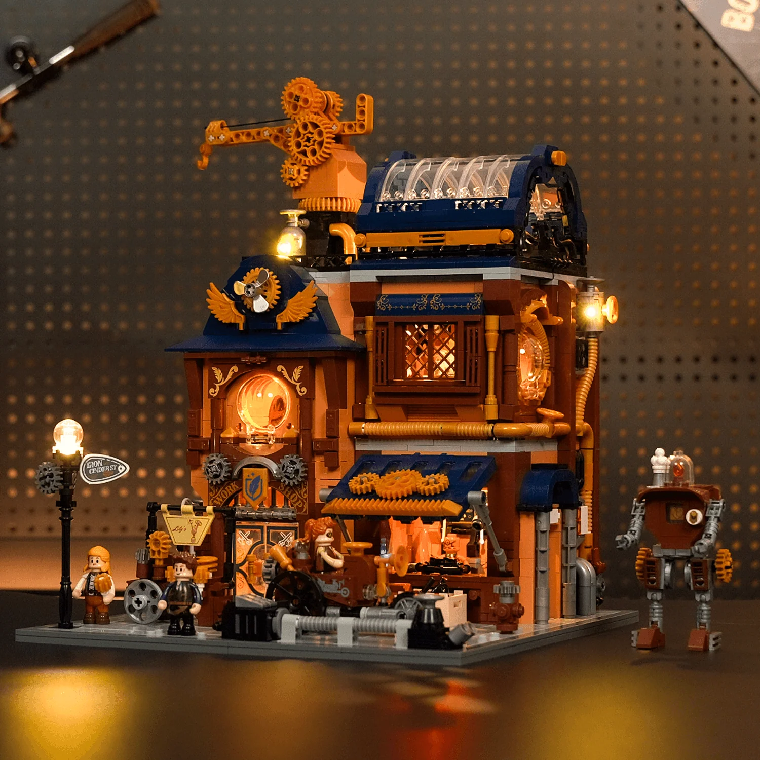 Lumibricks Steampunk Mechanical Workshop Lighted Building Set
