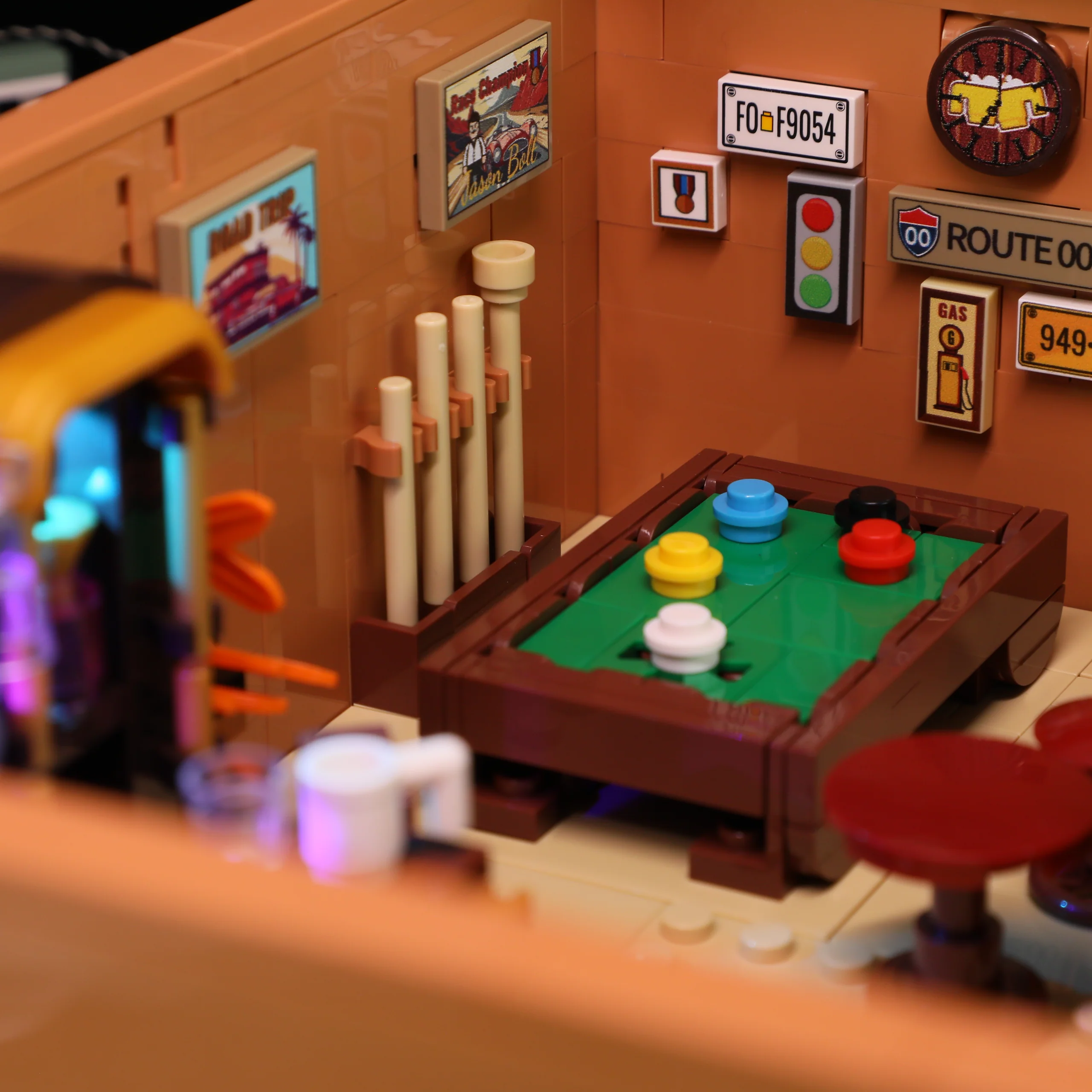 Twilight Motel Retro Neon Building Set with 22 LED Lights