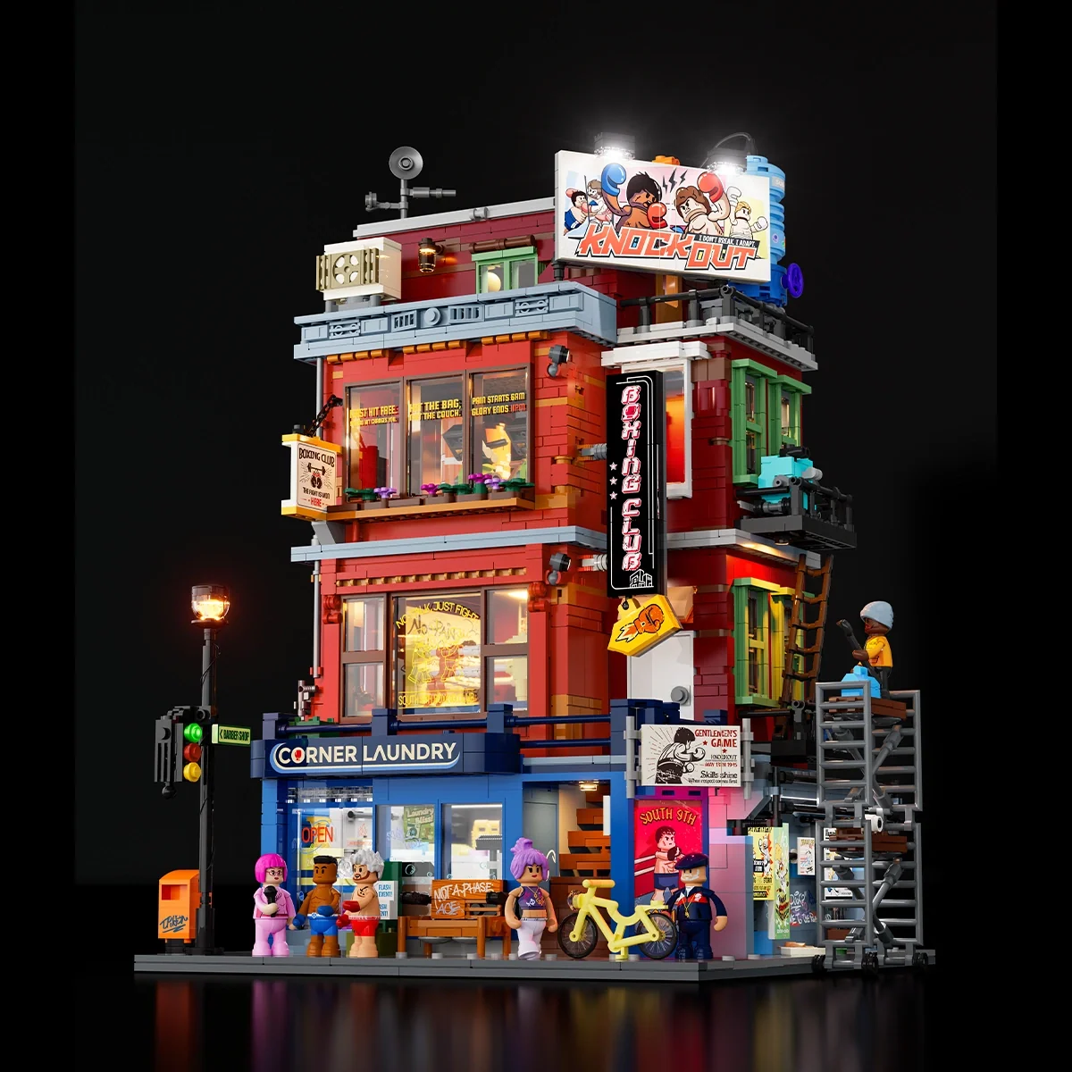 Boxing Club 19009 Street Fusion Building Set with 24 LED Lights
