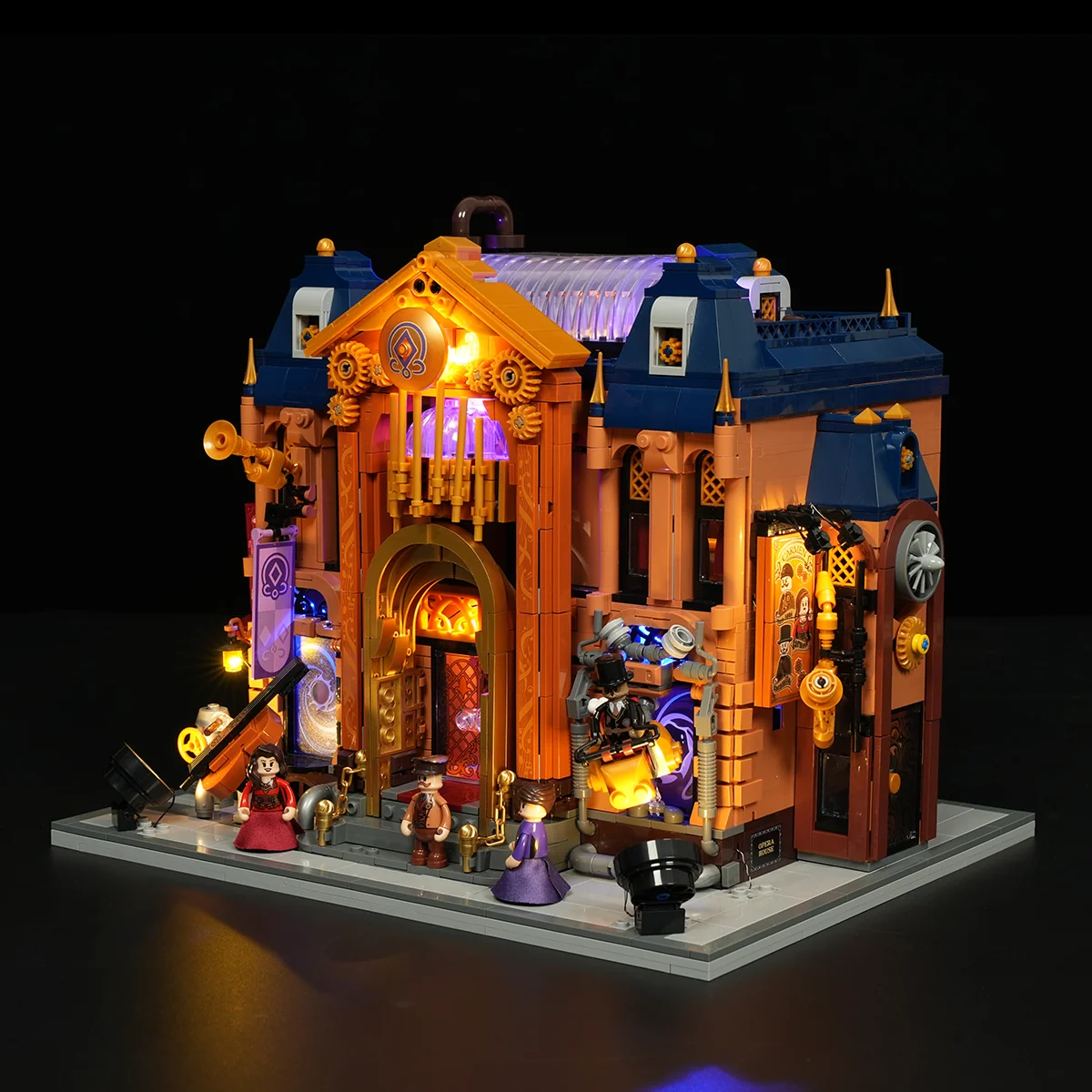 Steampunk Time Opera House Building Set with 3 Lighting Modes