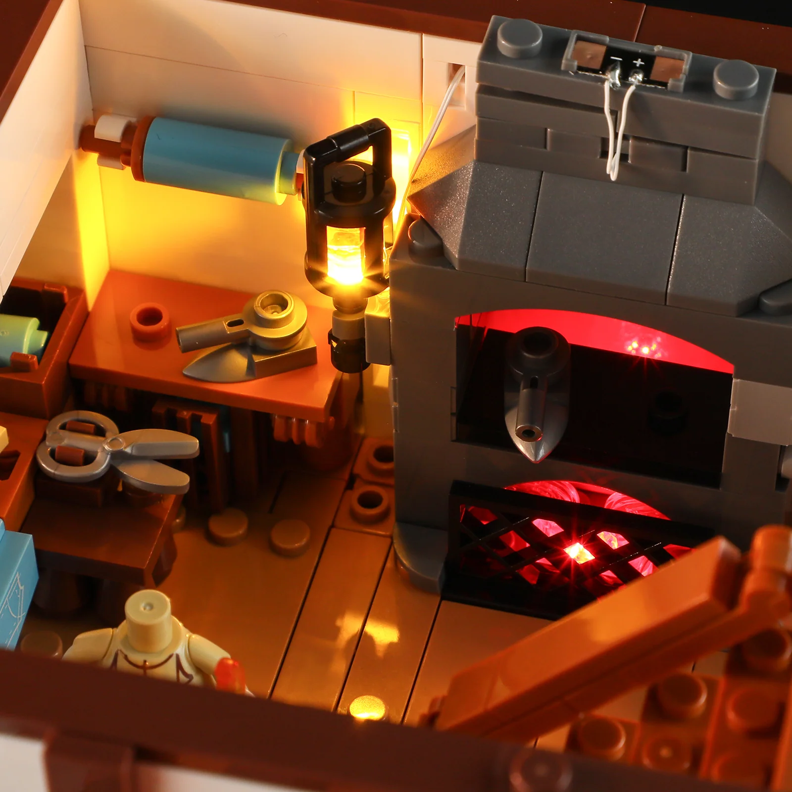 Medieval Tailor Shop Lighted Three-Floor Building Set