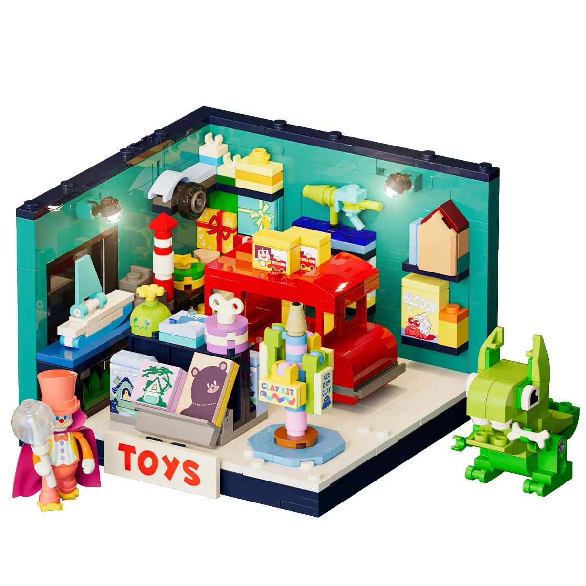 Toy Store Box 16 x 16 Two-Story Building Set with Lights