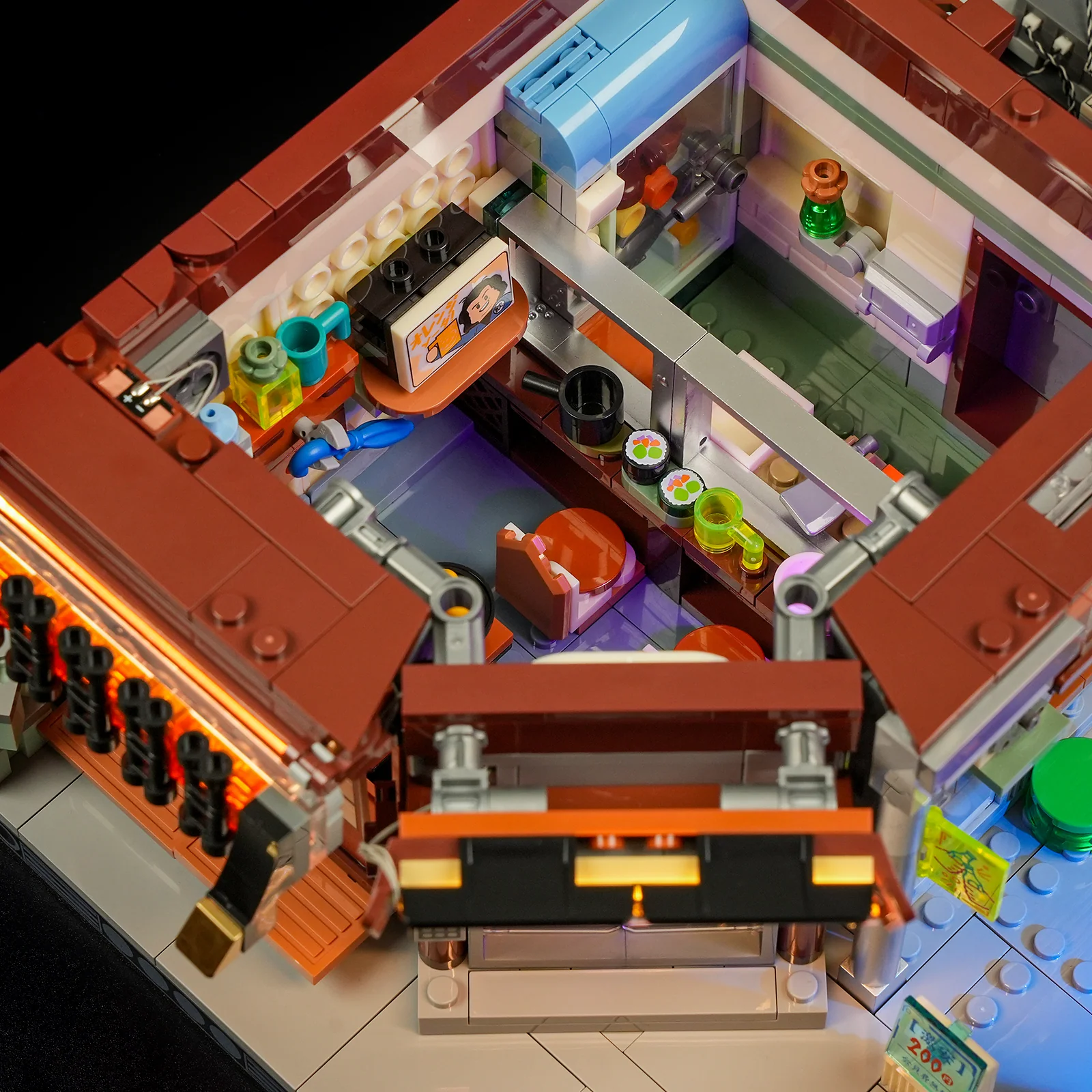 Izakaya Cyberpunk Building Set with 20 LED Lights