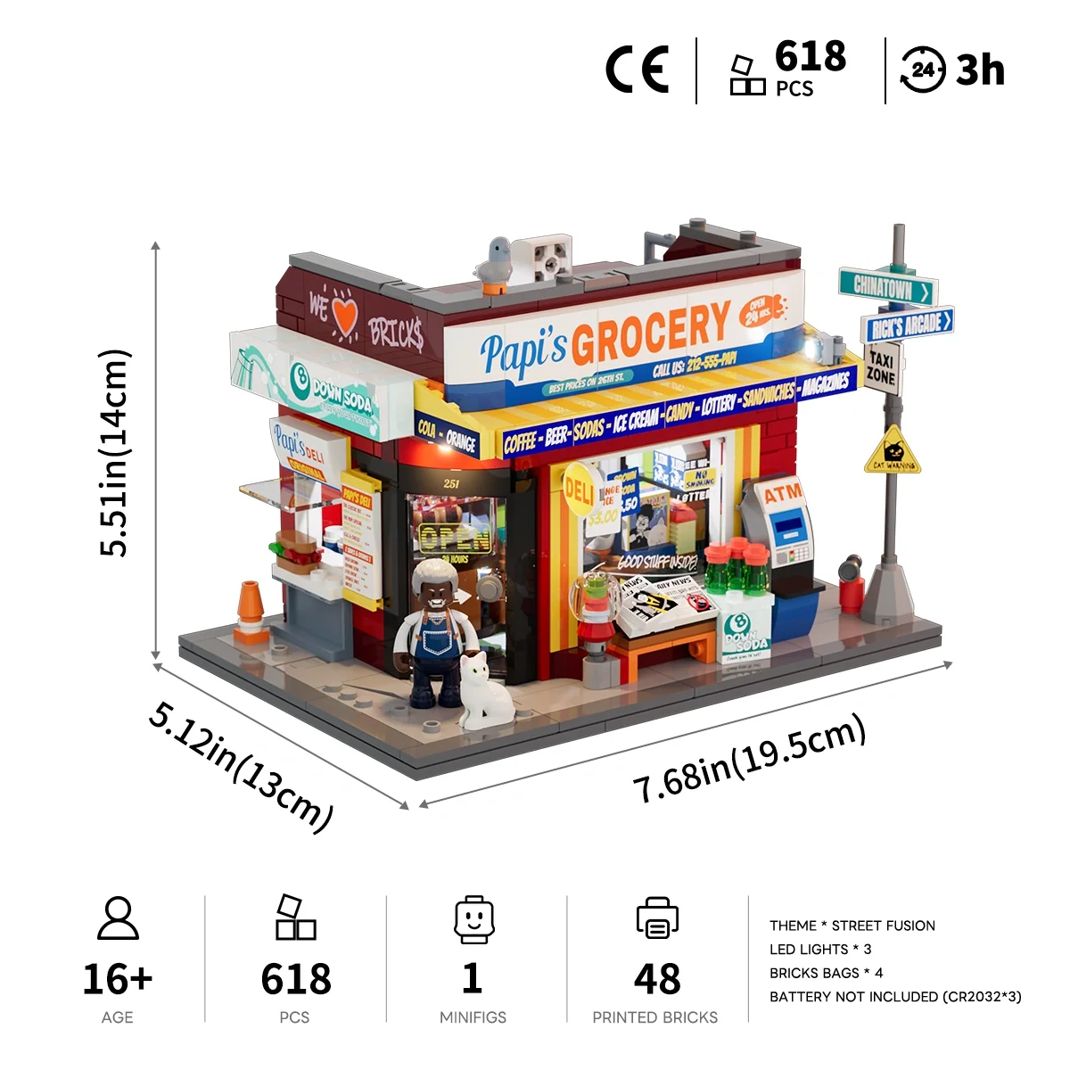 The Bodega 26 New York Street Corner Building Set