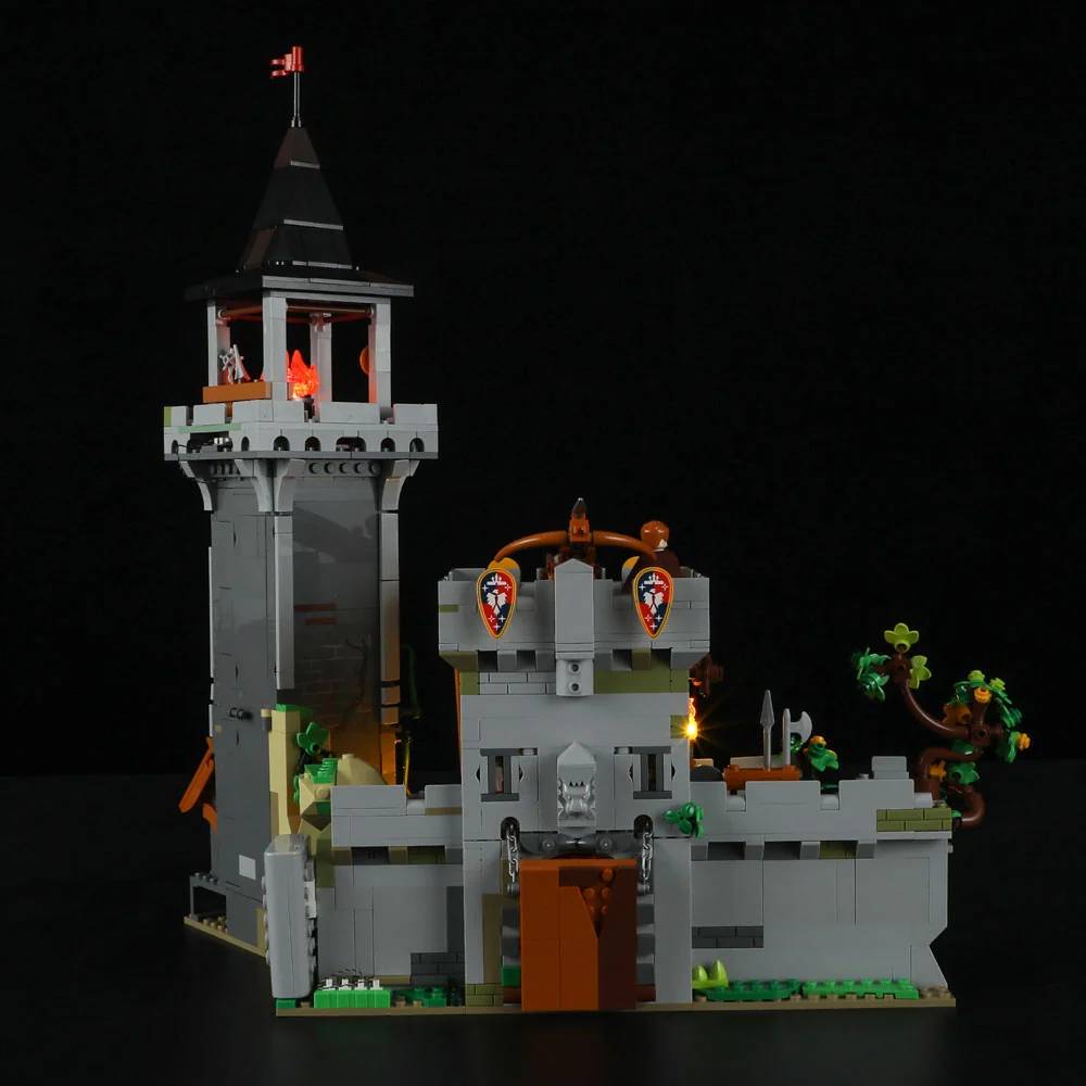 Medieval Watchtower Building Set with 10 Lighted Spots and Minifigures