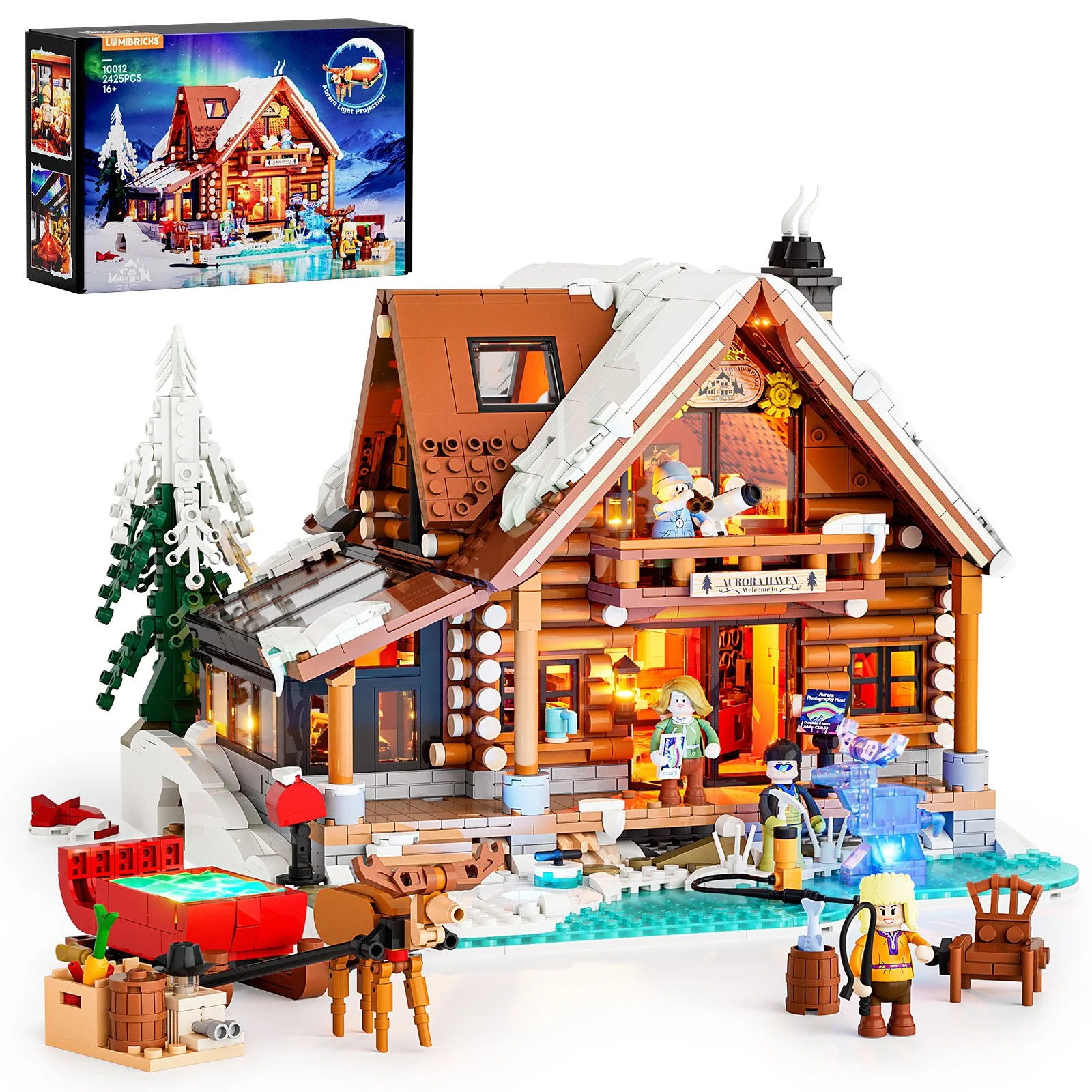 Aurora Cabin Nordic Building Set with Glass Observatory