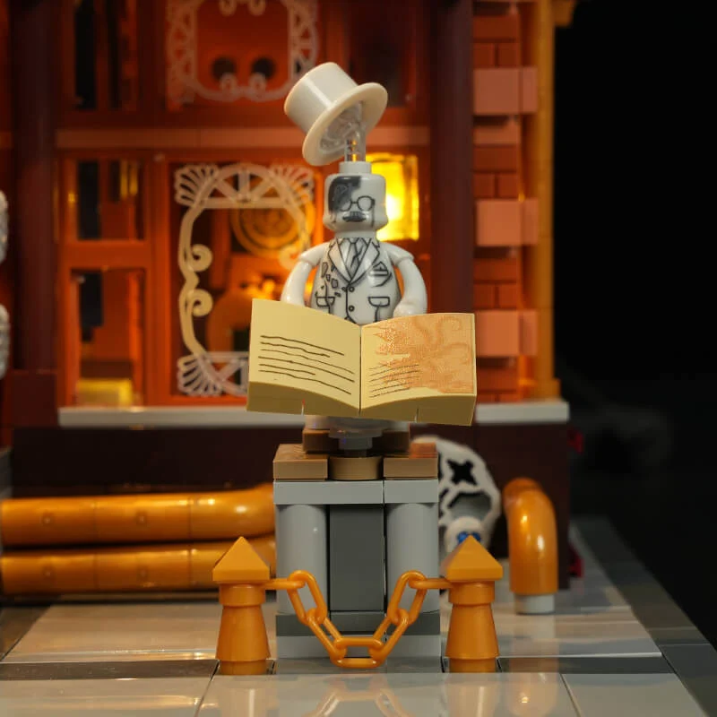 Steampunk Time Rift Library Build Set with 17 LED Lights