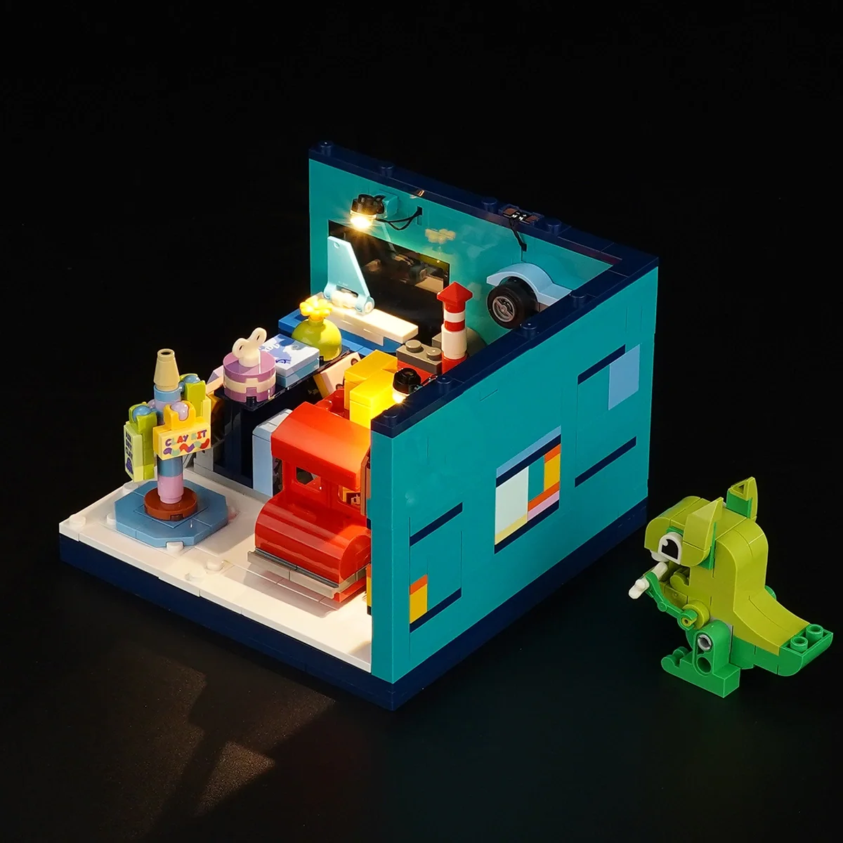 Toy Store Box 16 x 16 Two-Story Building Set with Lights