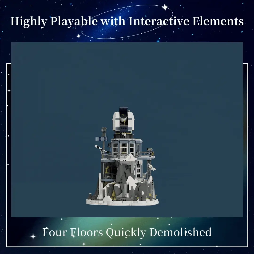Alpine Observatory L9091 Light-Up Brick Build with Rotating Dome