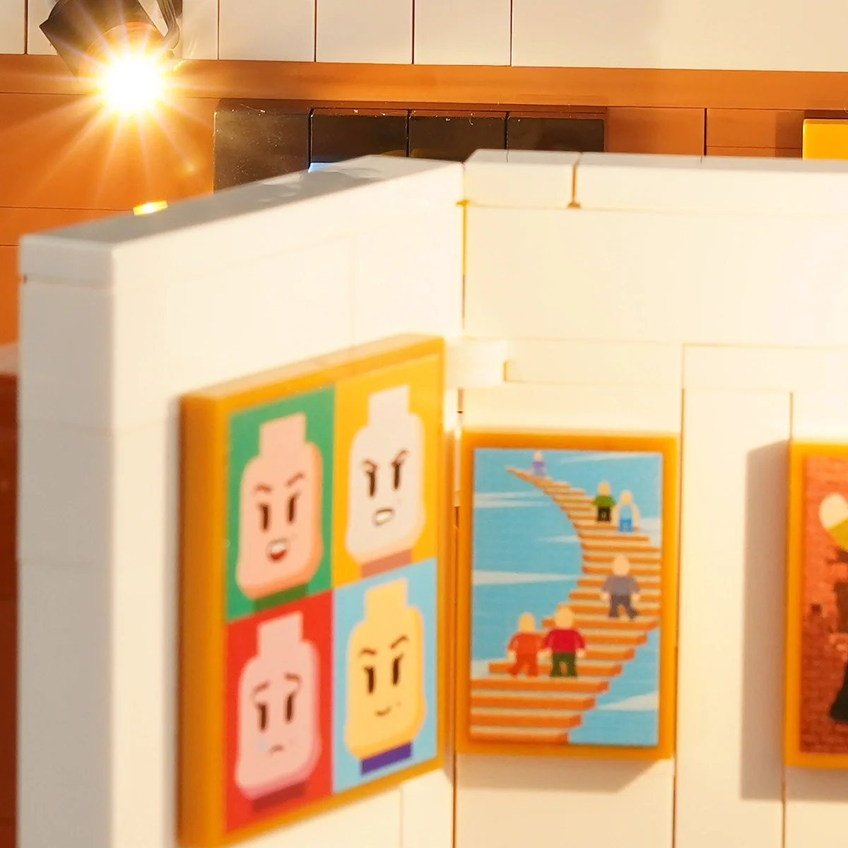 Brick Art Gallery Box 16 x 16 Museum Building Set with Lights