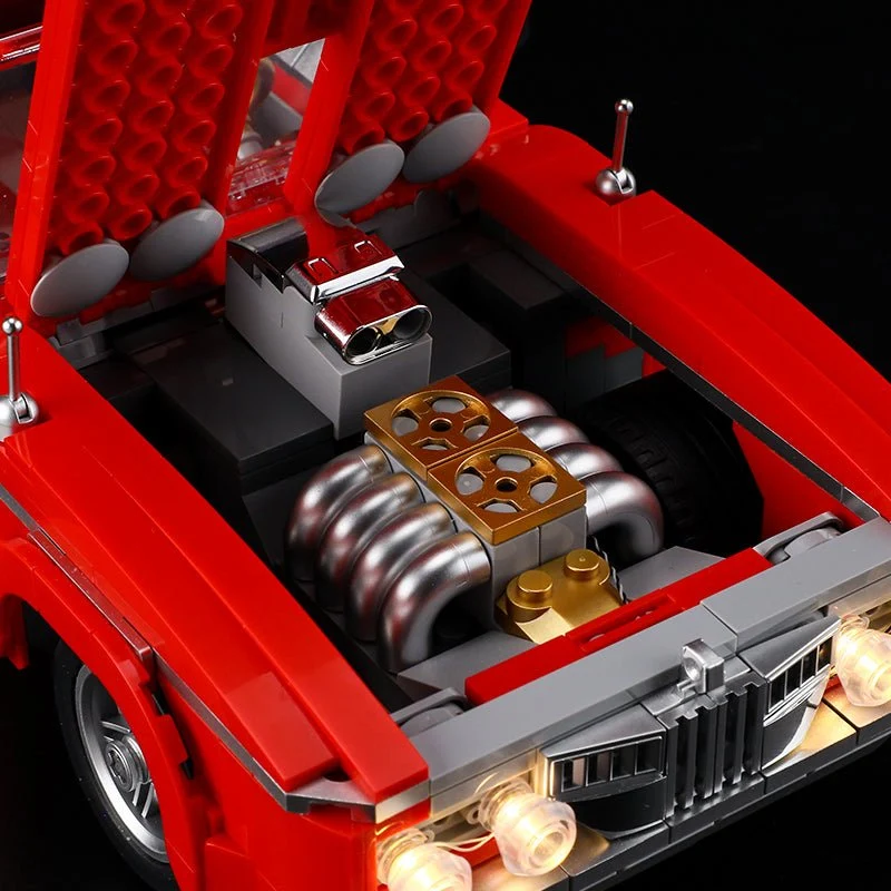 Collectible Low Rider Big Red Truck Building Set with Minifigures