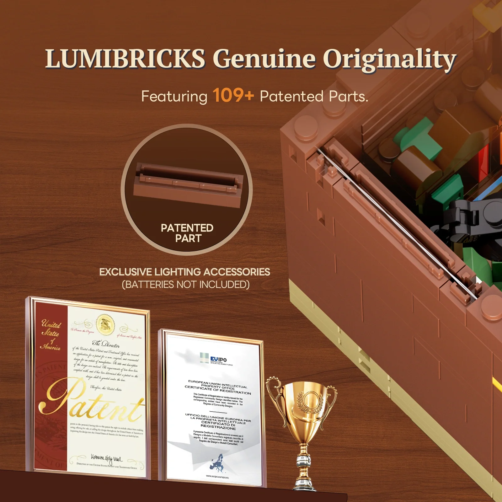 Book-Cafe Box Miniature Brick Set for Desks and Shelves