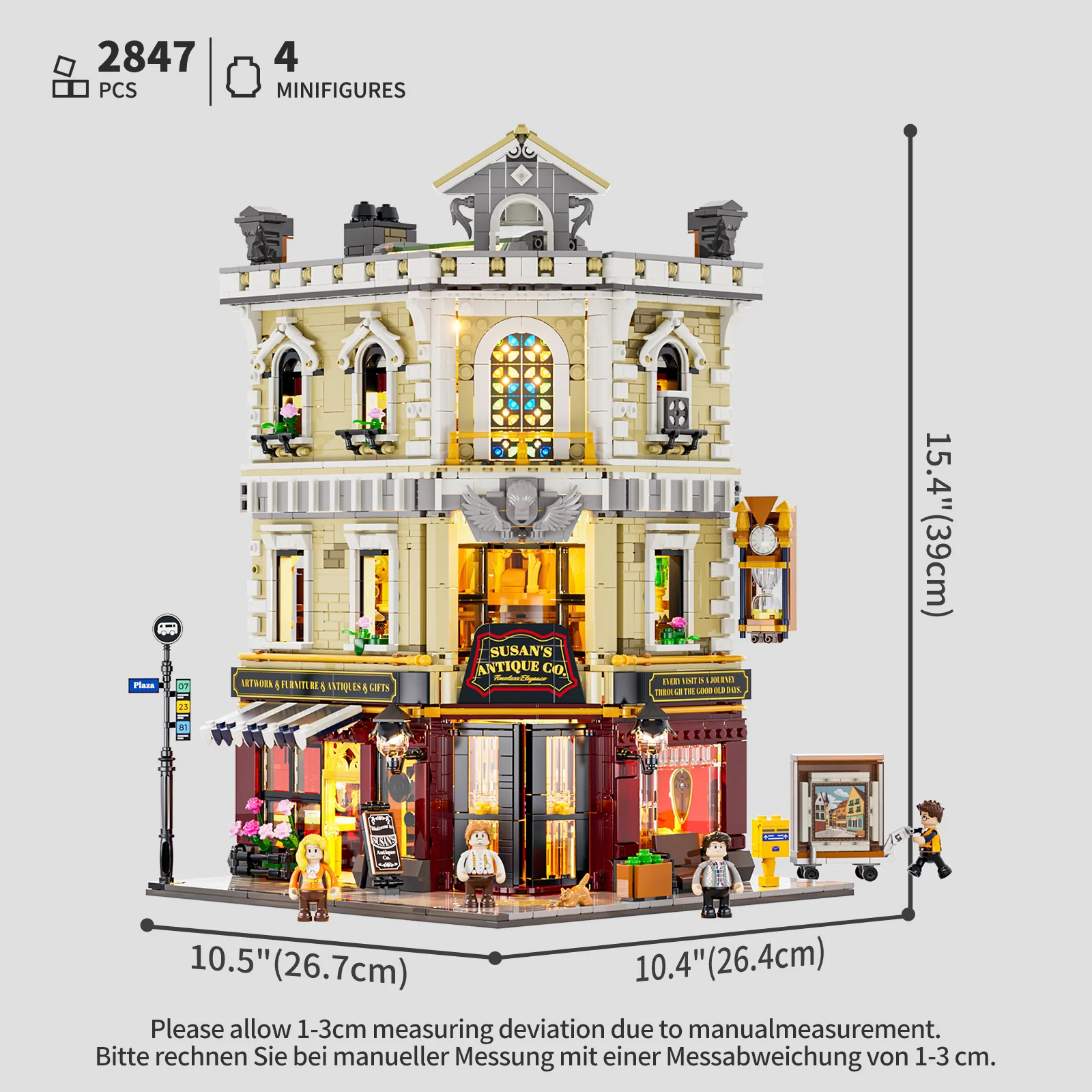 Antique Store Town Life Building Set with Lights and Minifigures