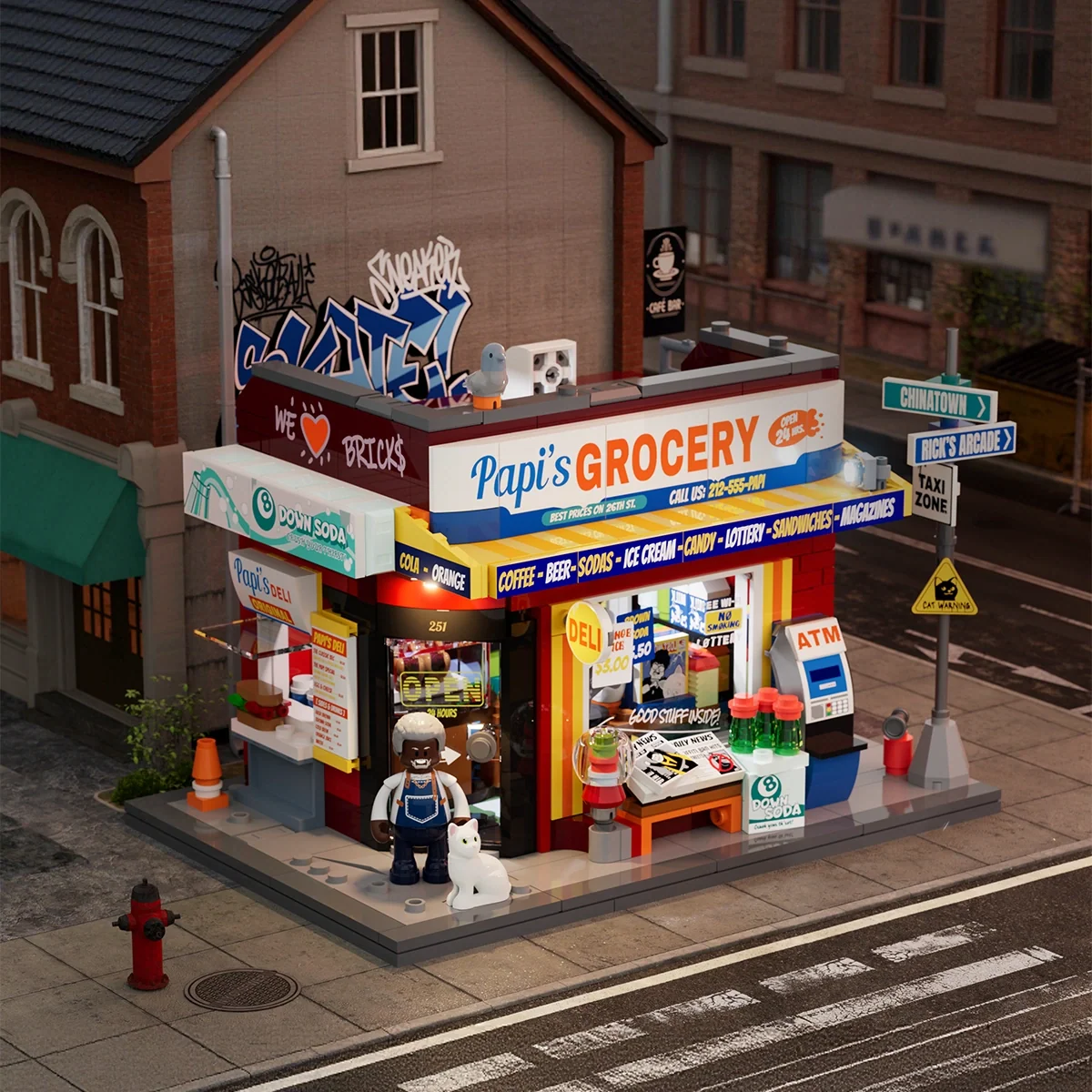 The Bodega 26 New York Street Corner Building Set