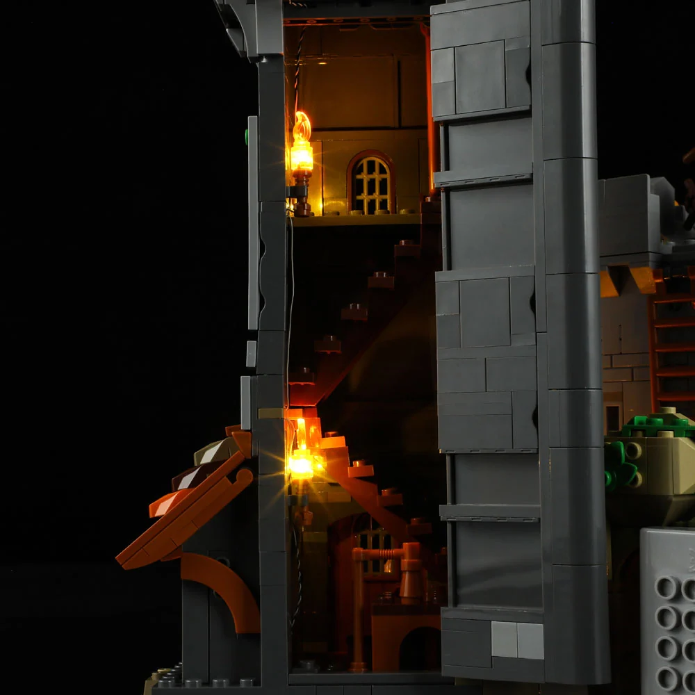 Medieval Watchtower Building Set with 10 Lighted Spots and Minifigures