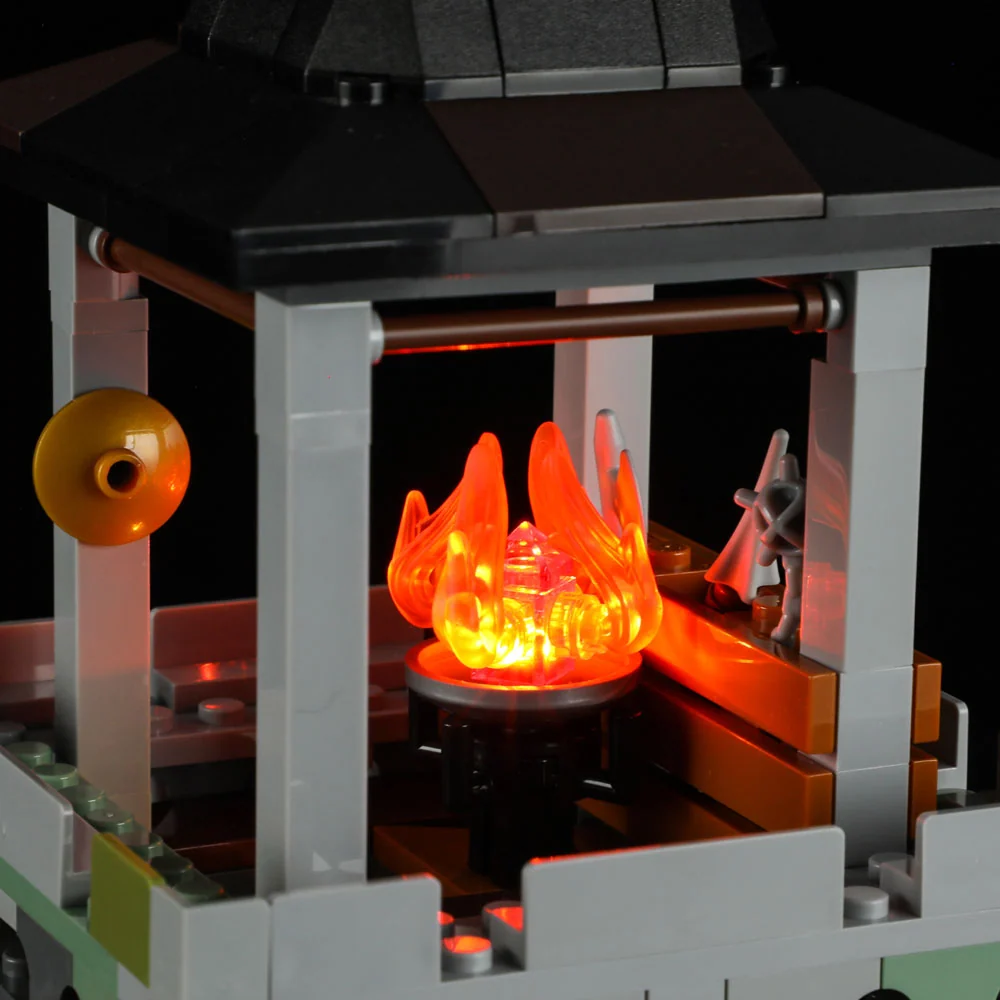 Medieval Watchtower Building Set with 10 Lighted Spots and Minifigures