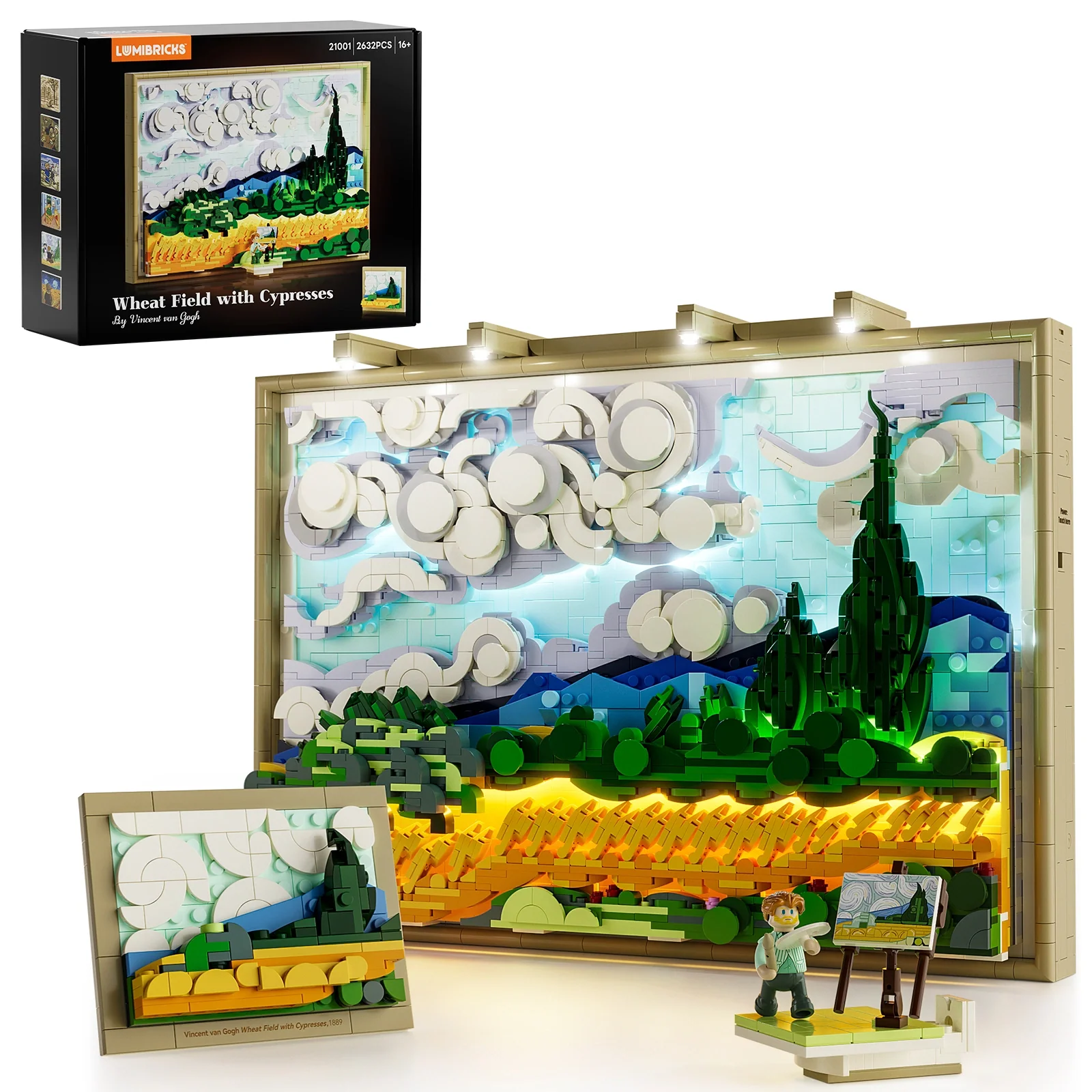Wheat Field with Cypresses