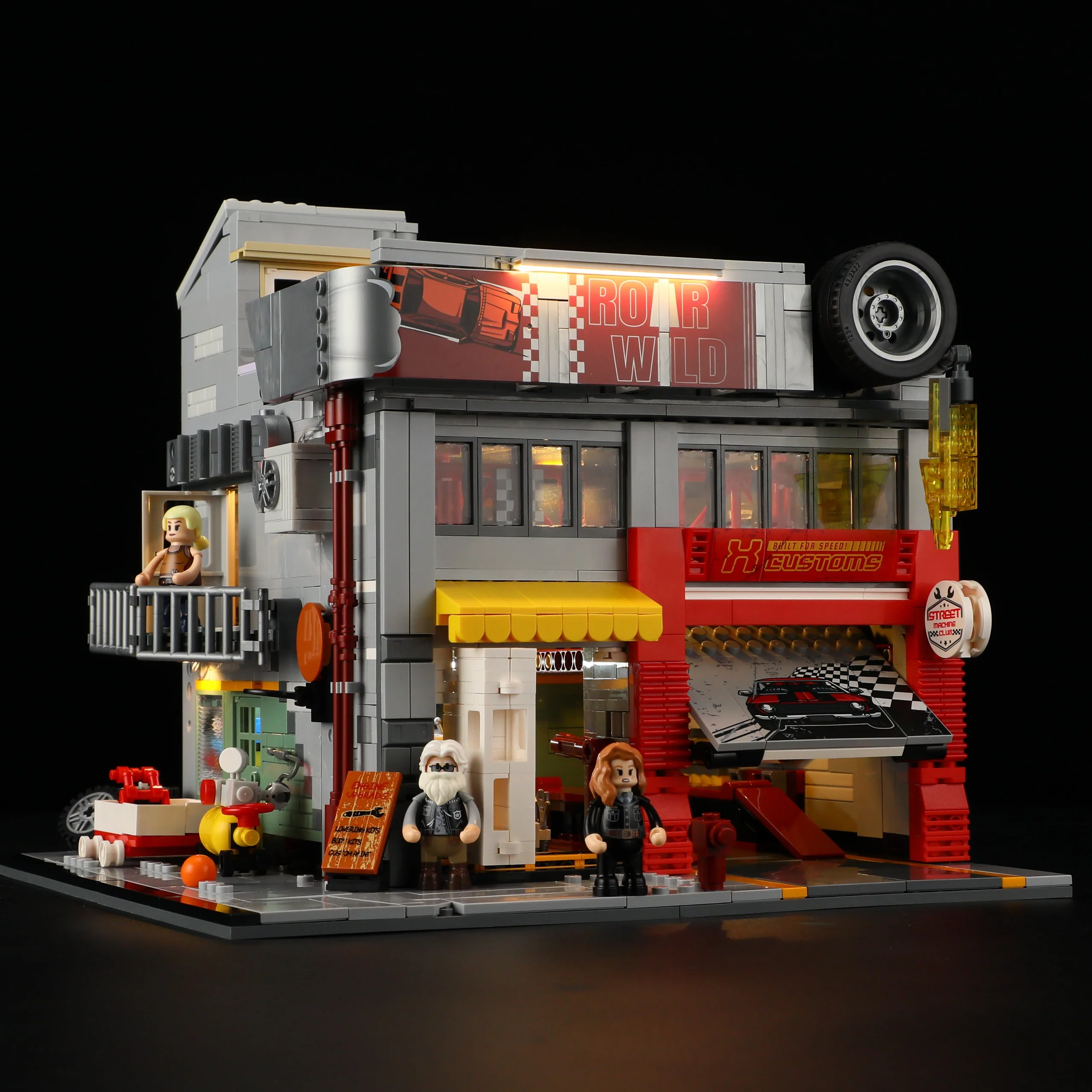 Street MOD Garage Building Set with 6-Slot Car