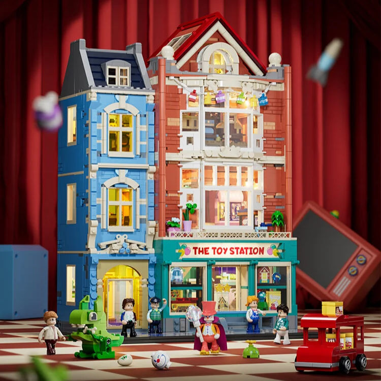 Toy Store L9100 Edwardian Street Building Set with Warm Lighting
