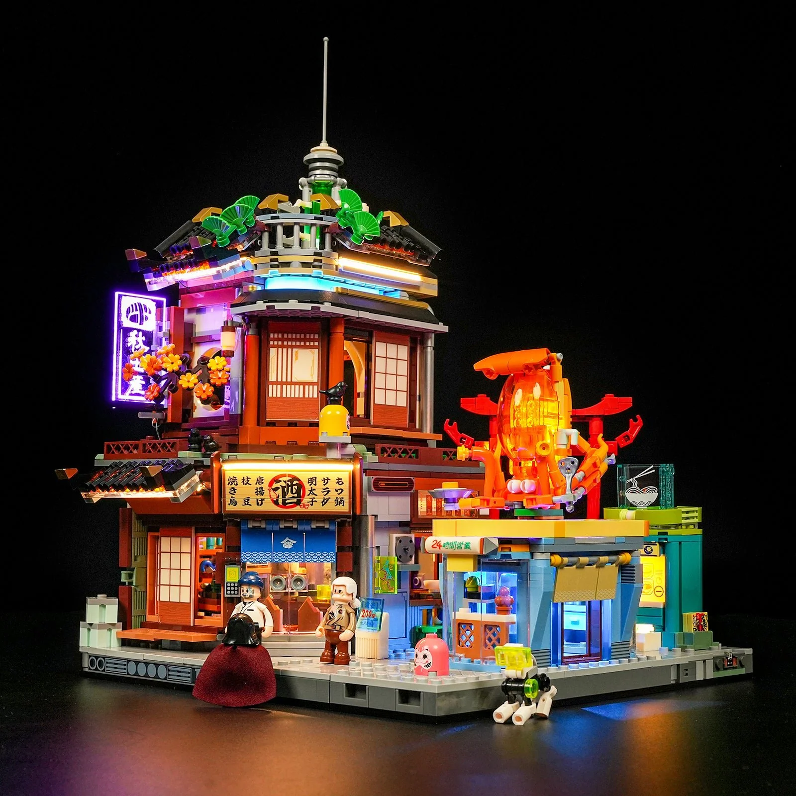Izakaya Cyberpunk Building Set with 20 LED Lights
