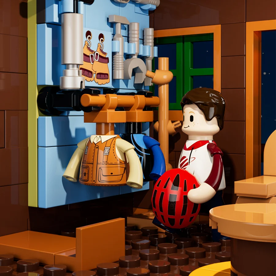 Mountain Cabin Building Set with Detachable Floors and Lighting