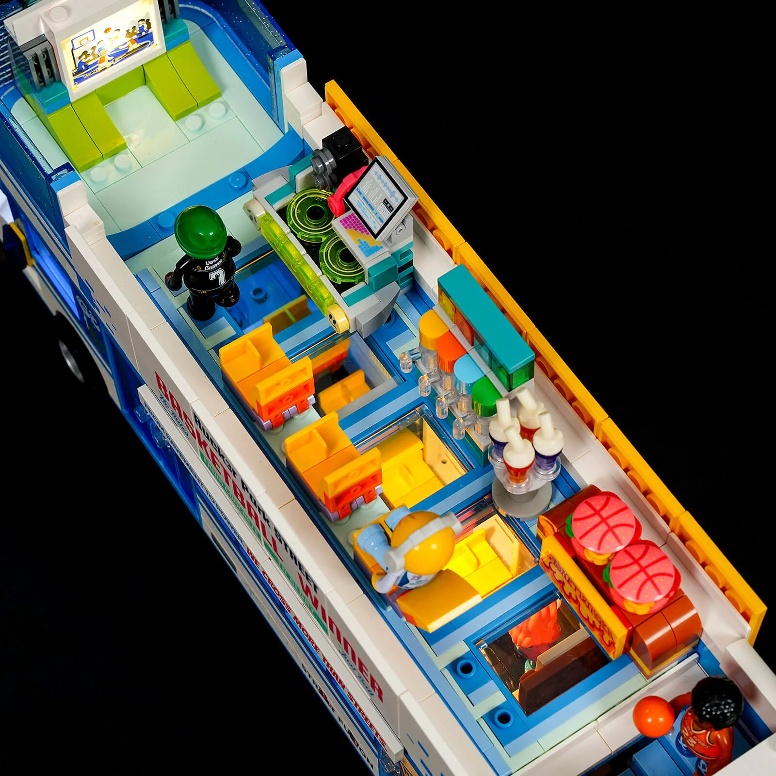 Streetball Tour Bus Double-Decker Building Set with 9 Lights