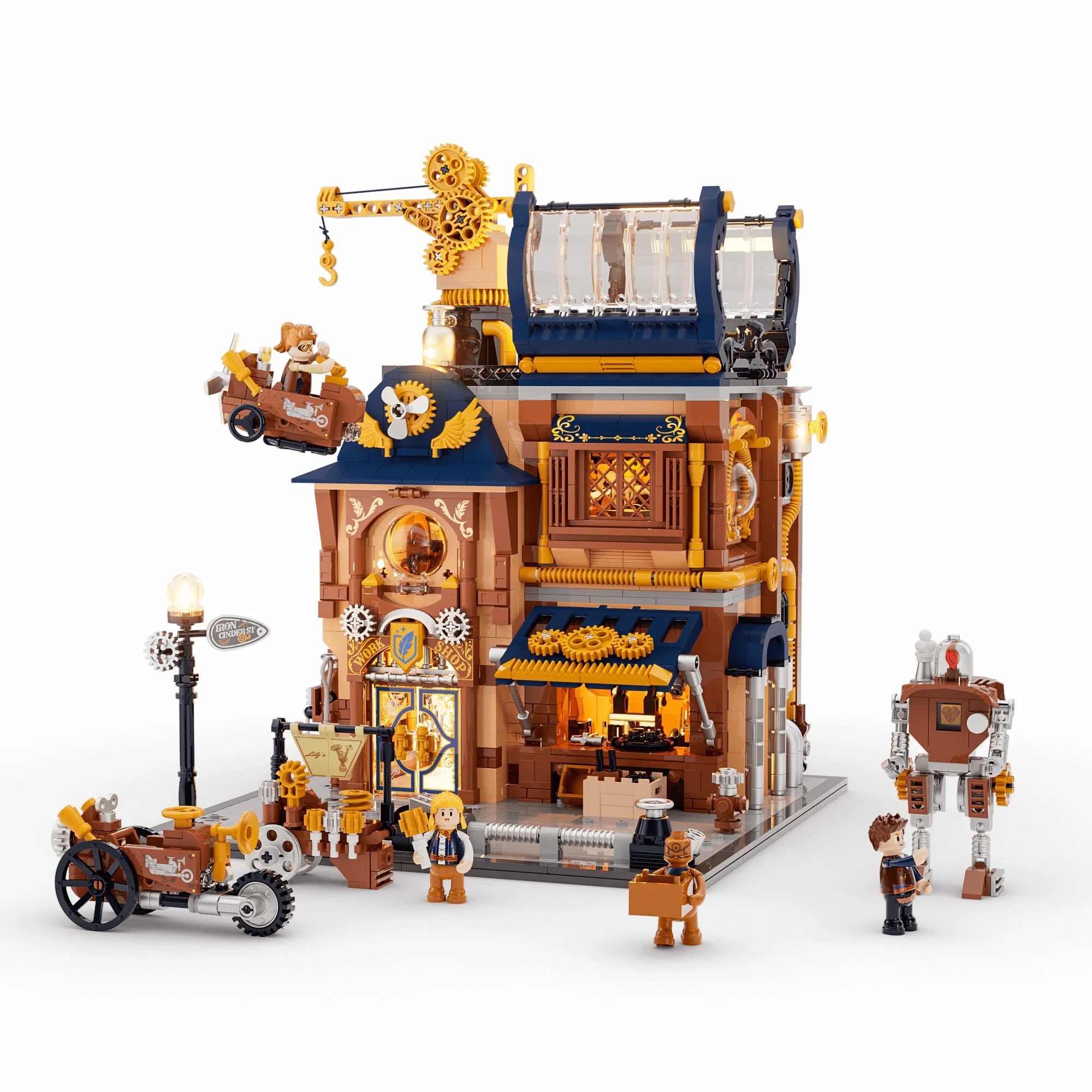 Lumibricks 蒸汽朋克机械工坊发光积木套装