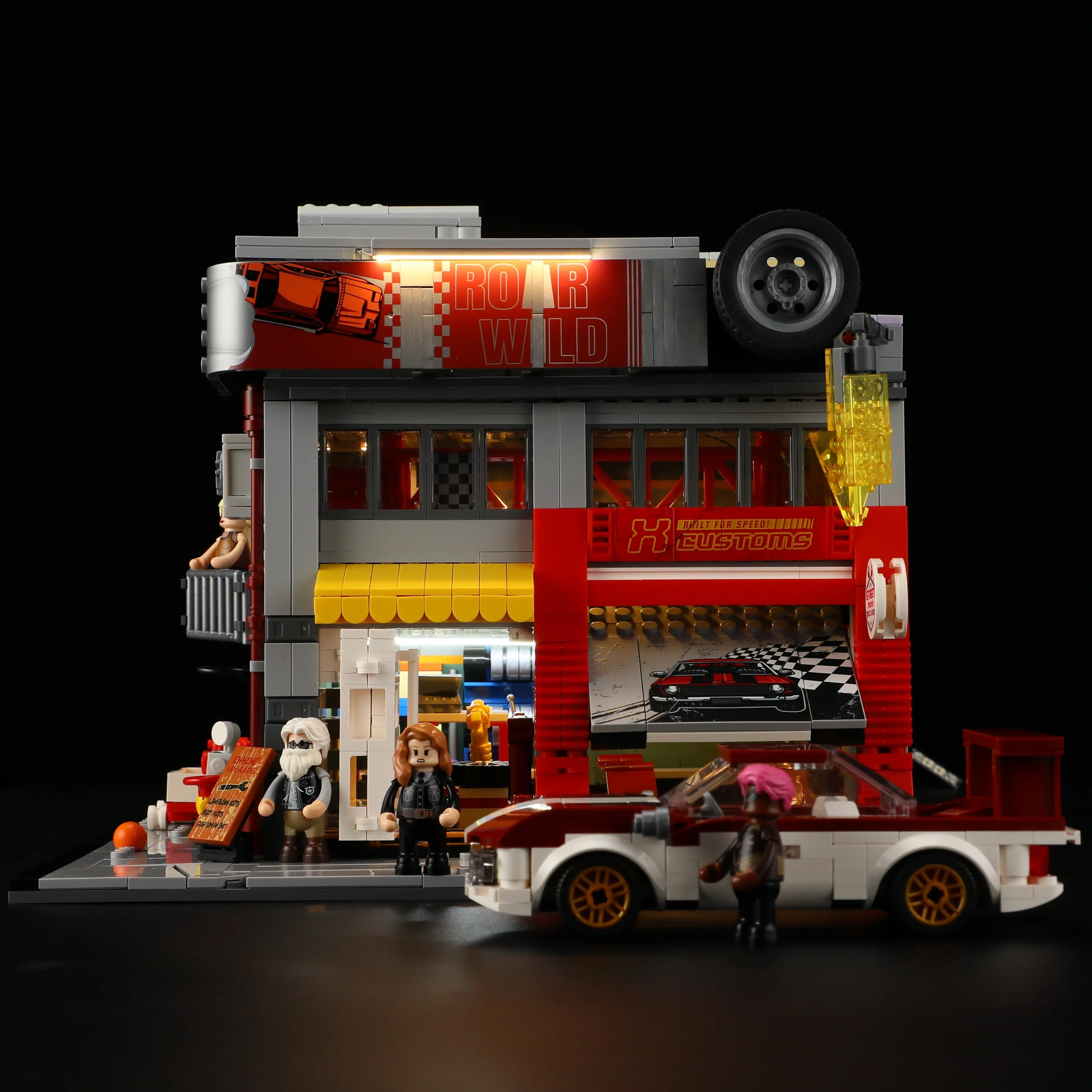 Street MOD Garage Building Set with 6-Slot Car