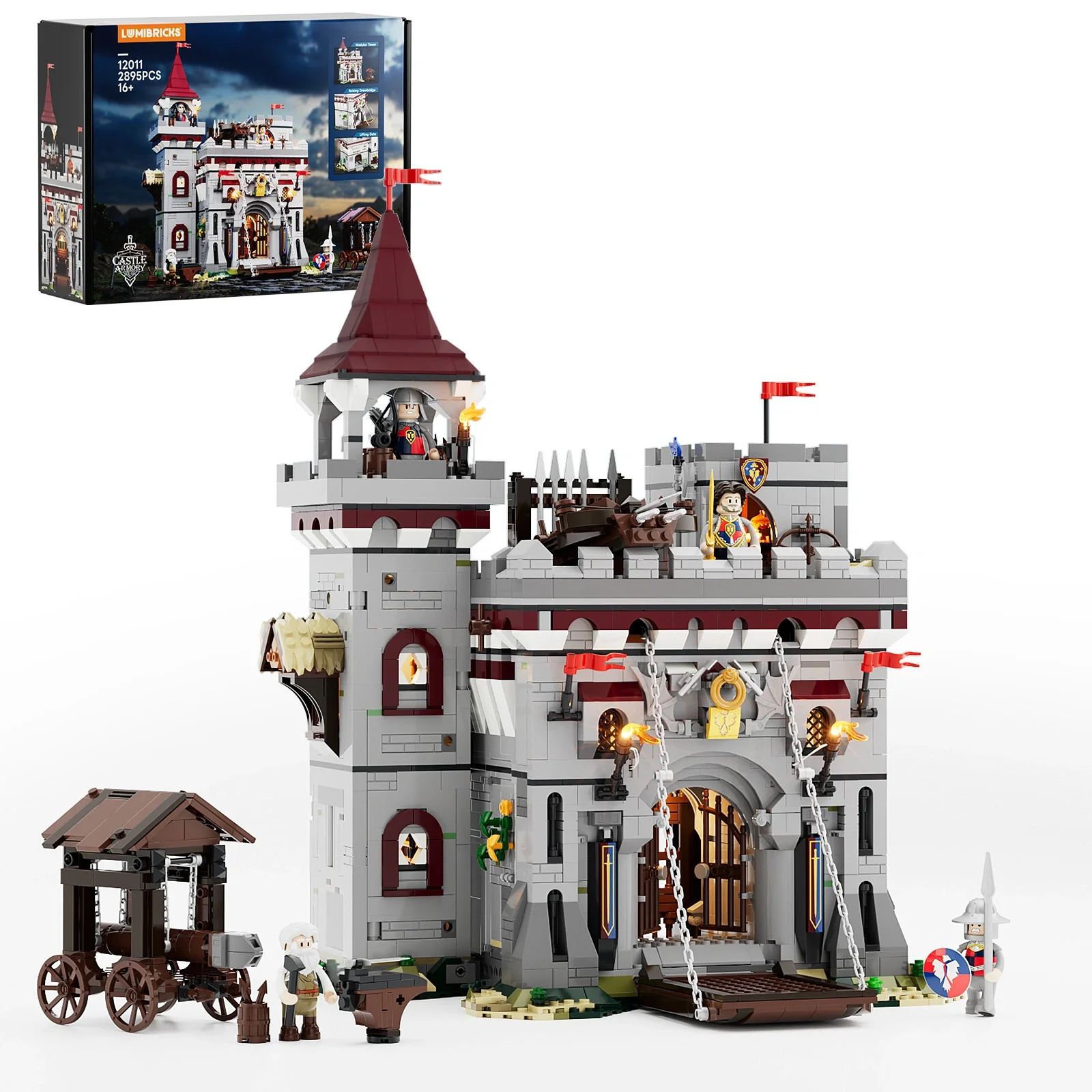 Castle Armory Medieval Building Set with Four Figures