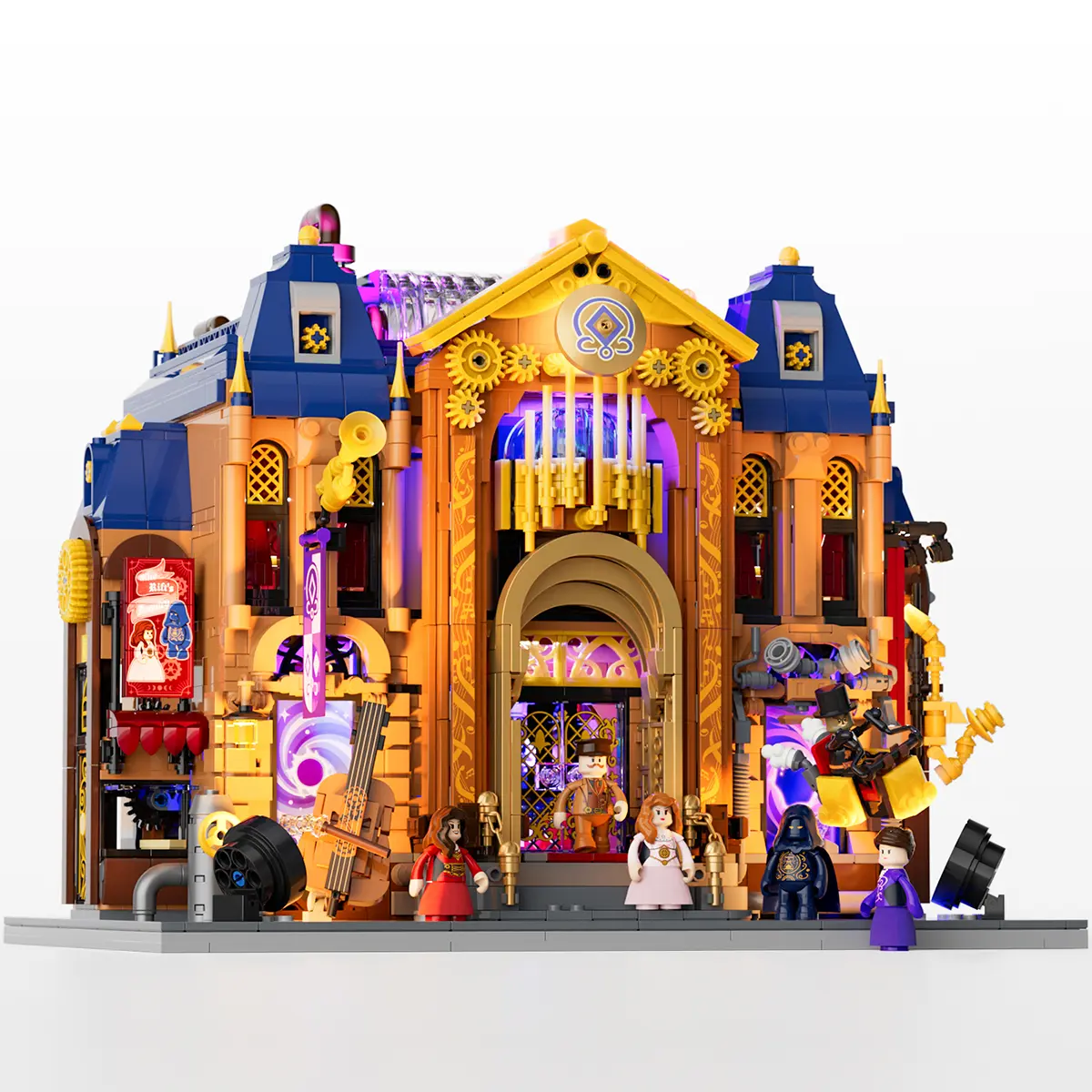 Steampunk Time Opera House Building Set with 3 Lighting Modes