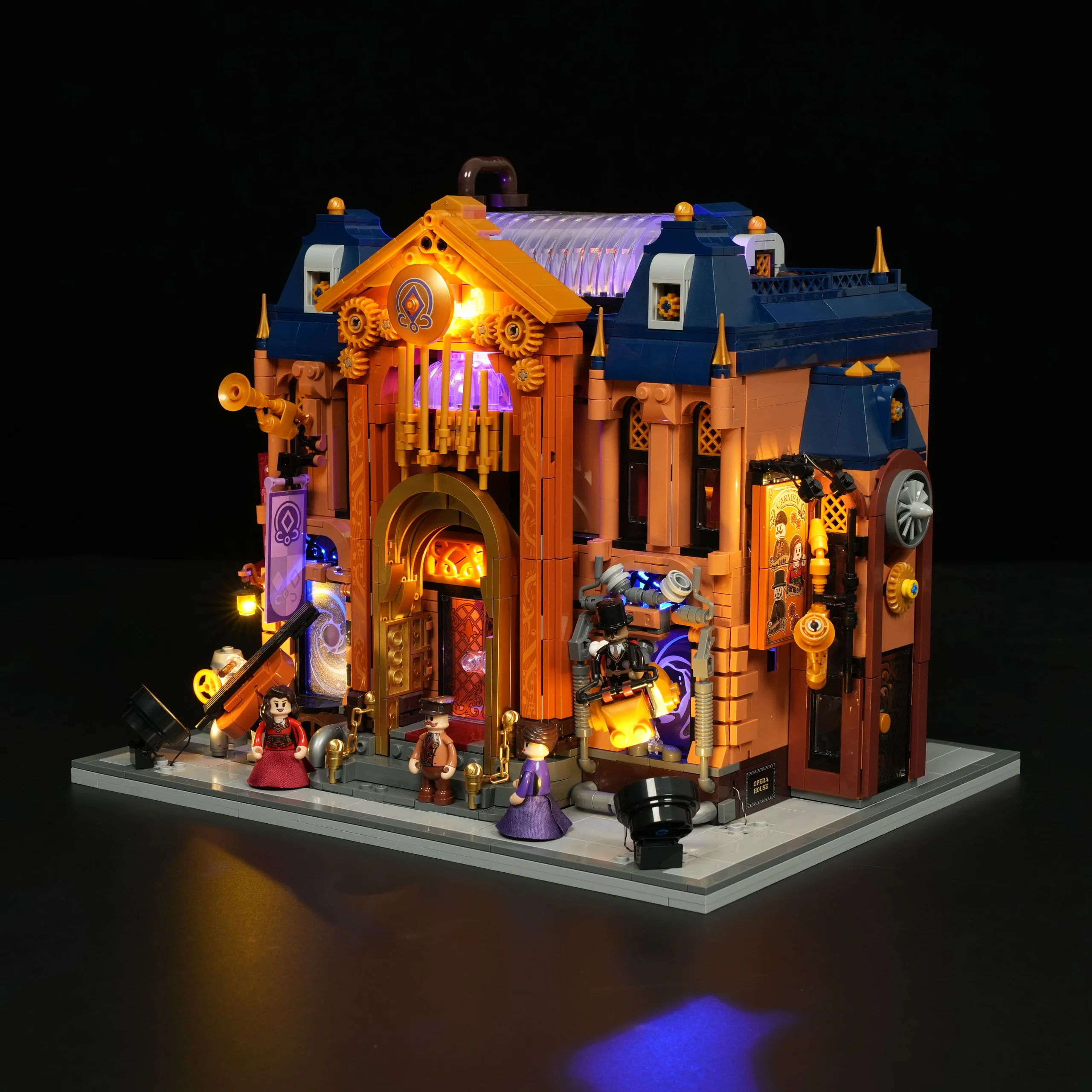 Steampunk Time Opera House Building Set with 3 Lighting Modes